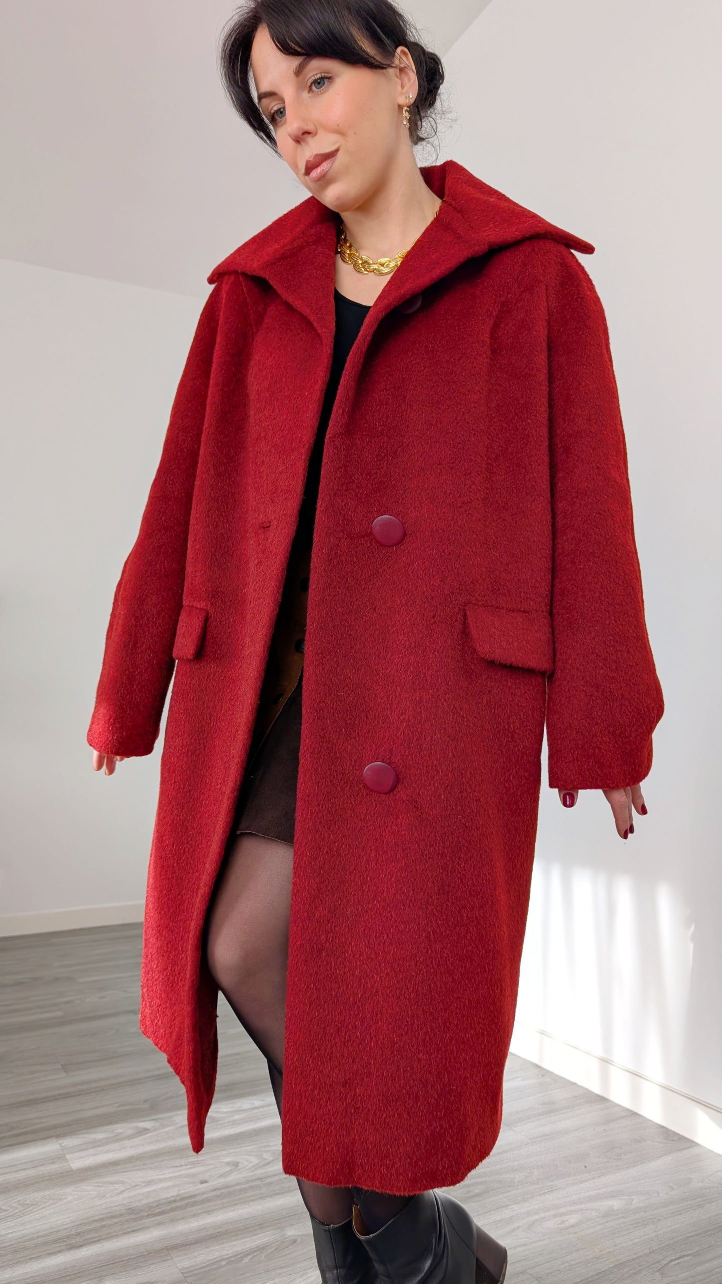 Manteau laine et alpaca 60s T40-42