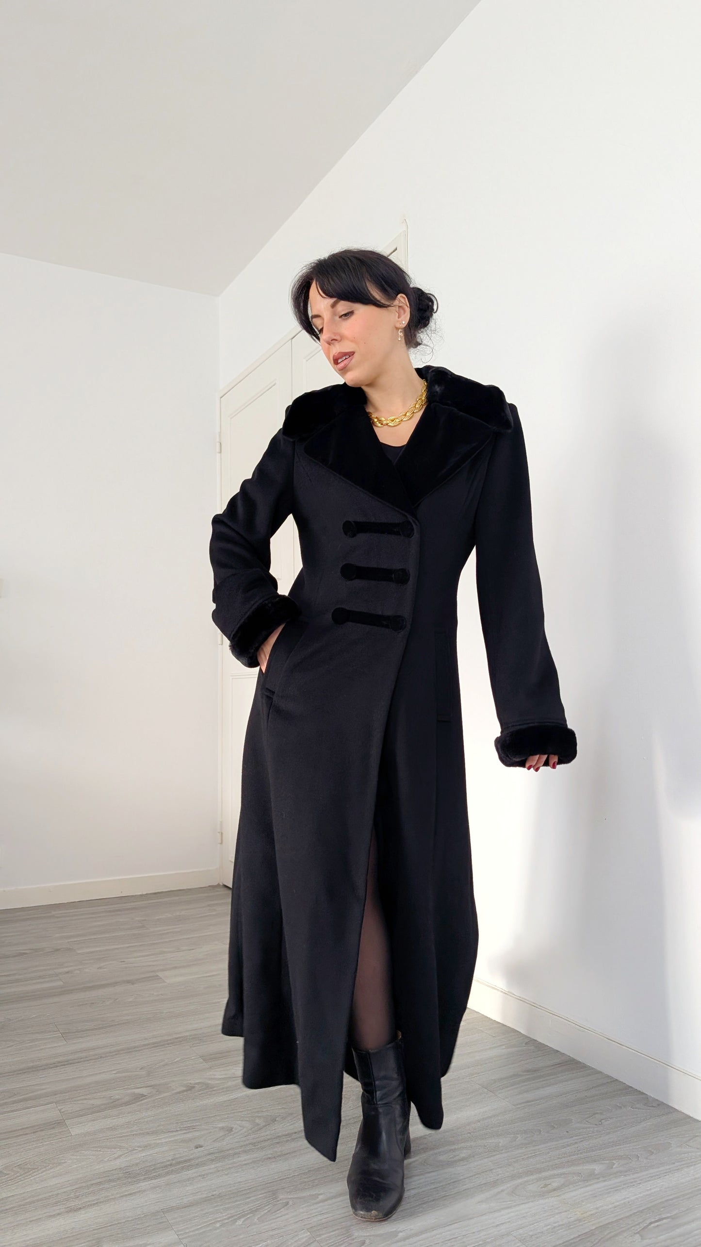 Manteau laine et cachemire T38