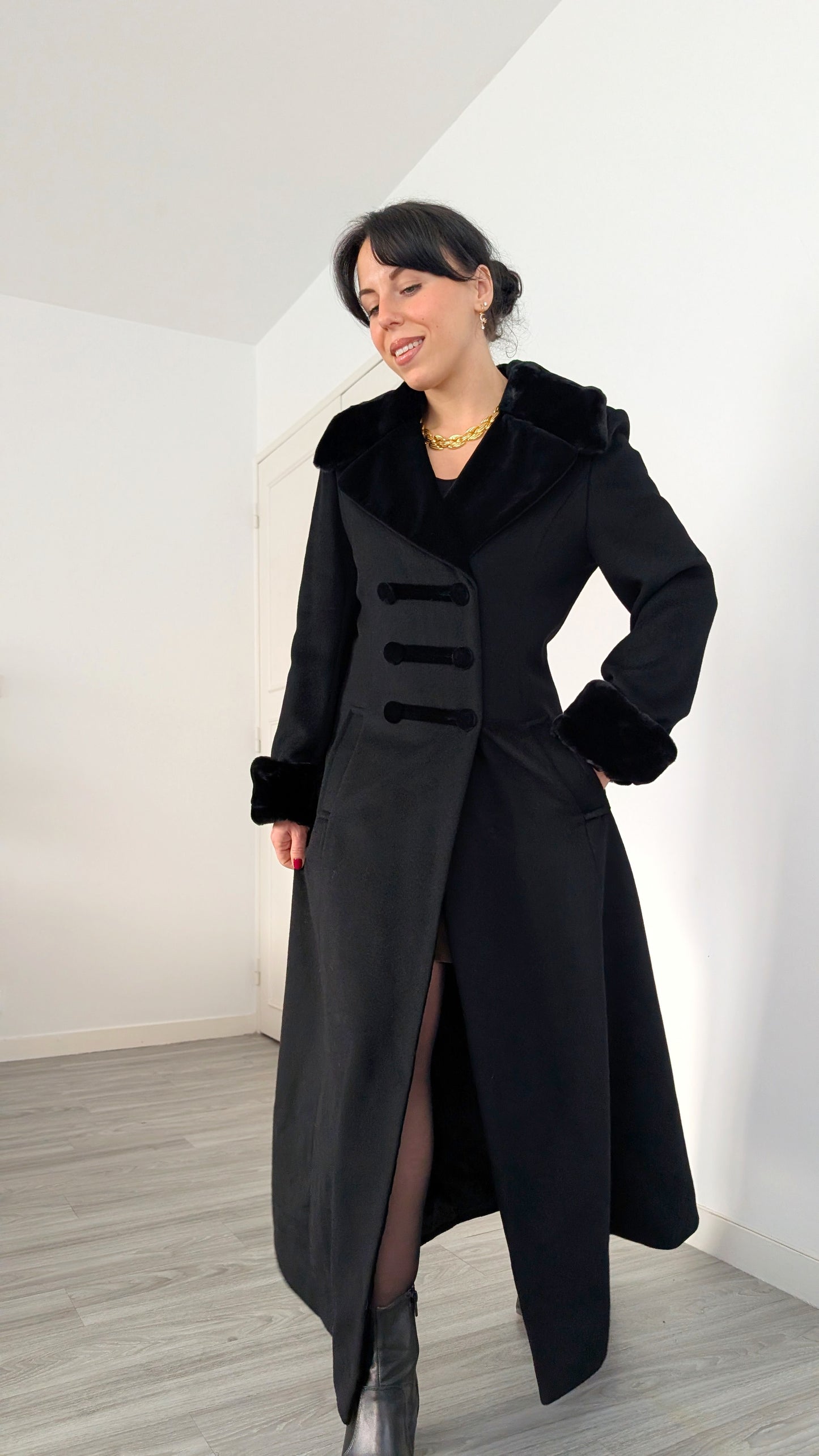 Manteau laine et cachemire T38