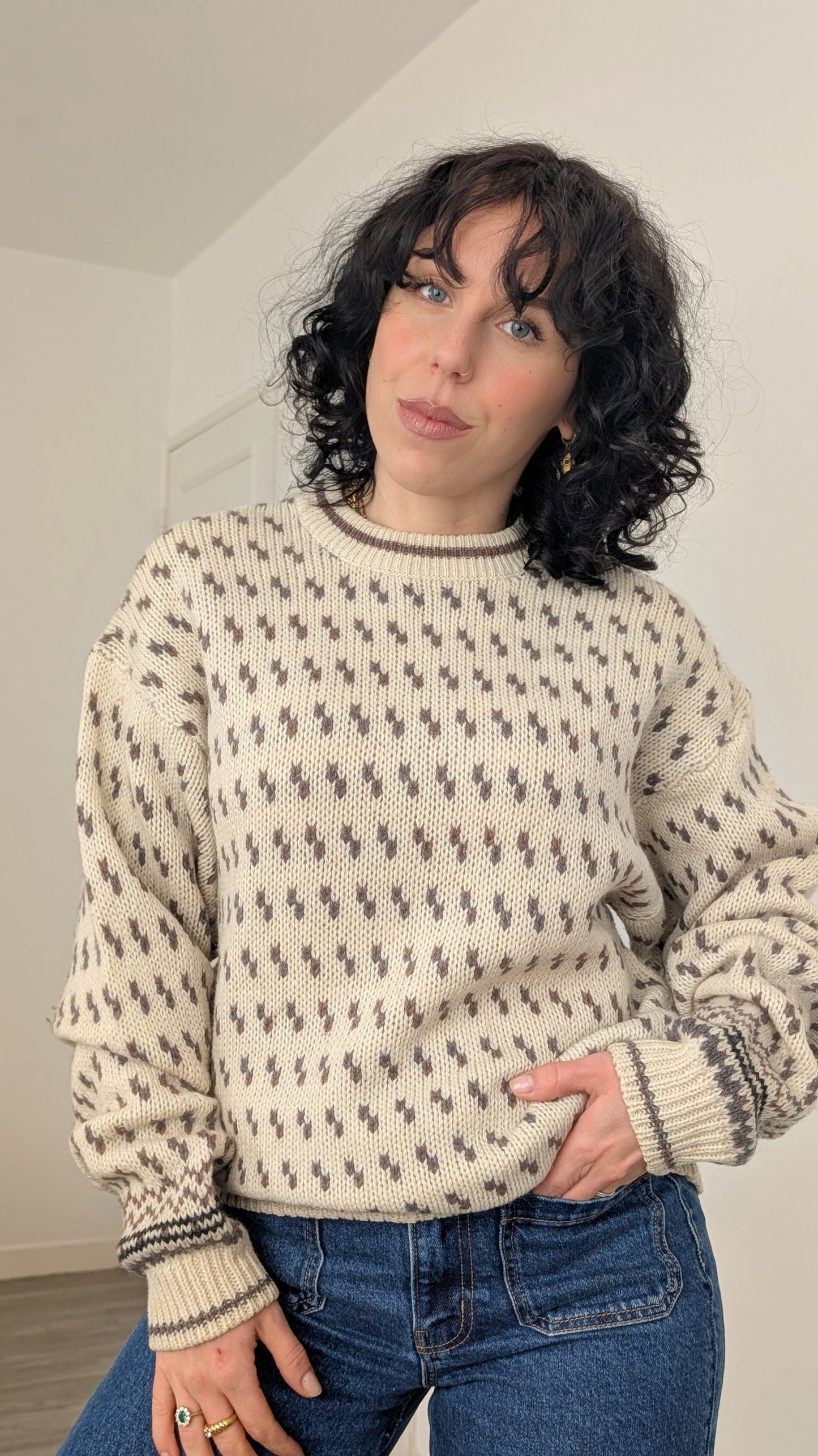 Pull d'hiver pure laine T40-42