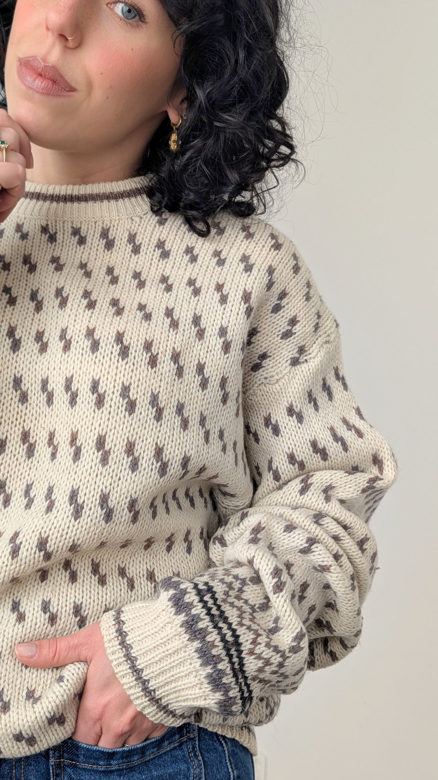 Pull d'hiver pure laine T40-42