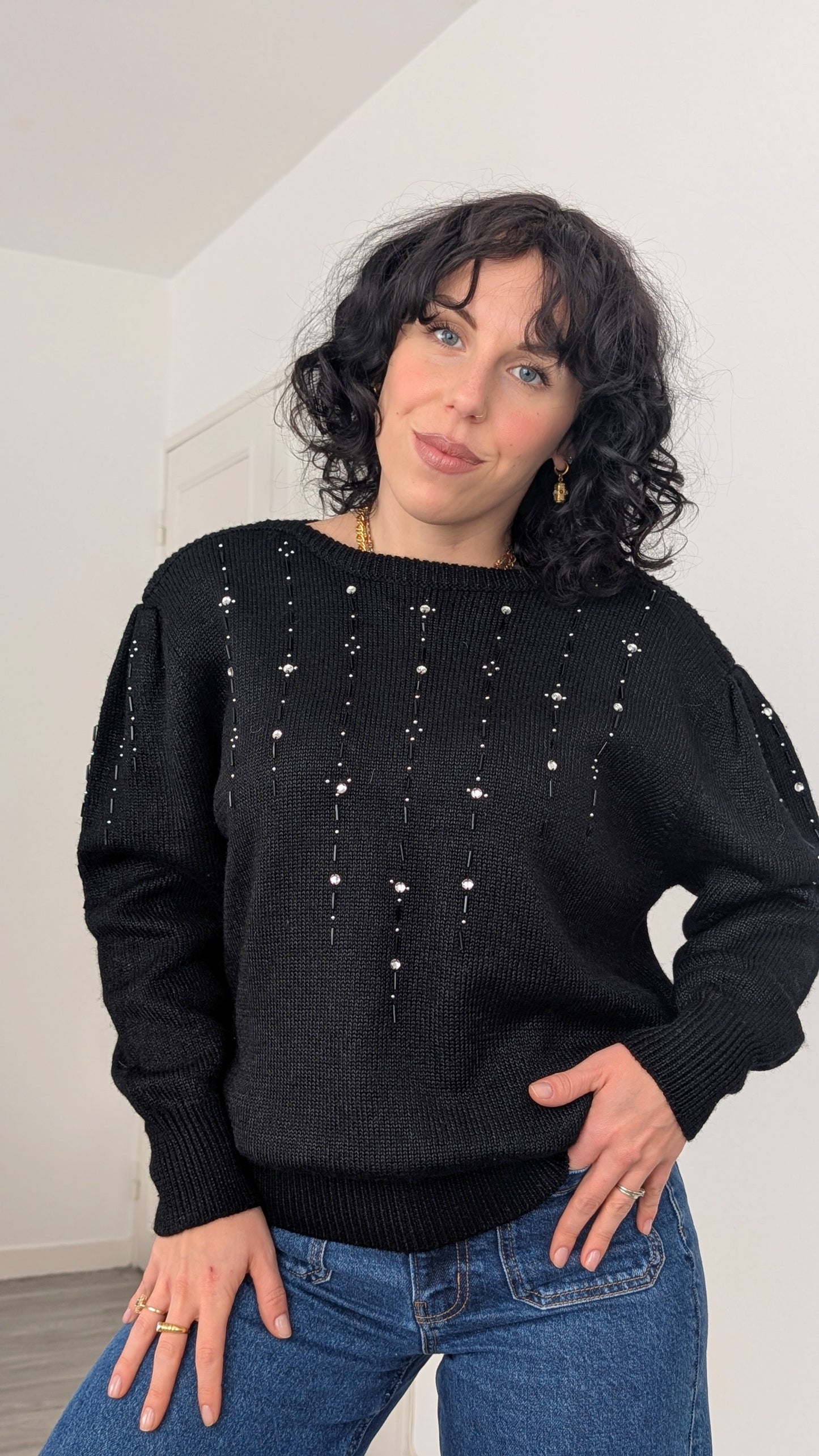 Pull laine douce 80s T38-40