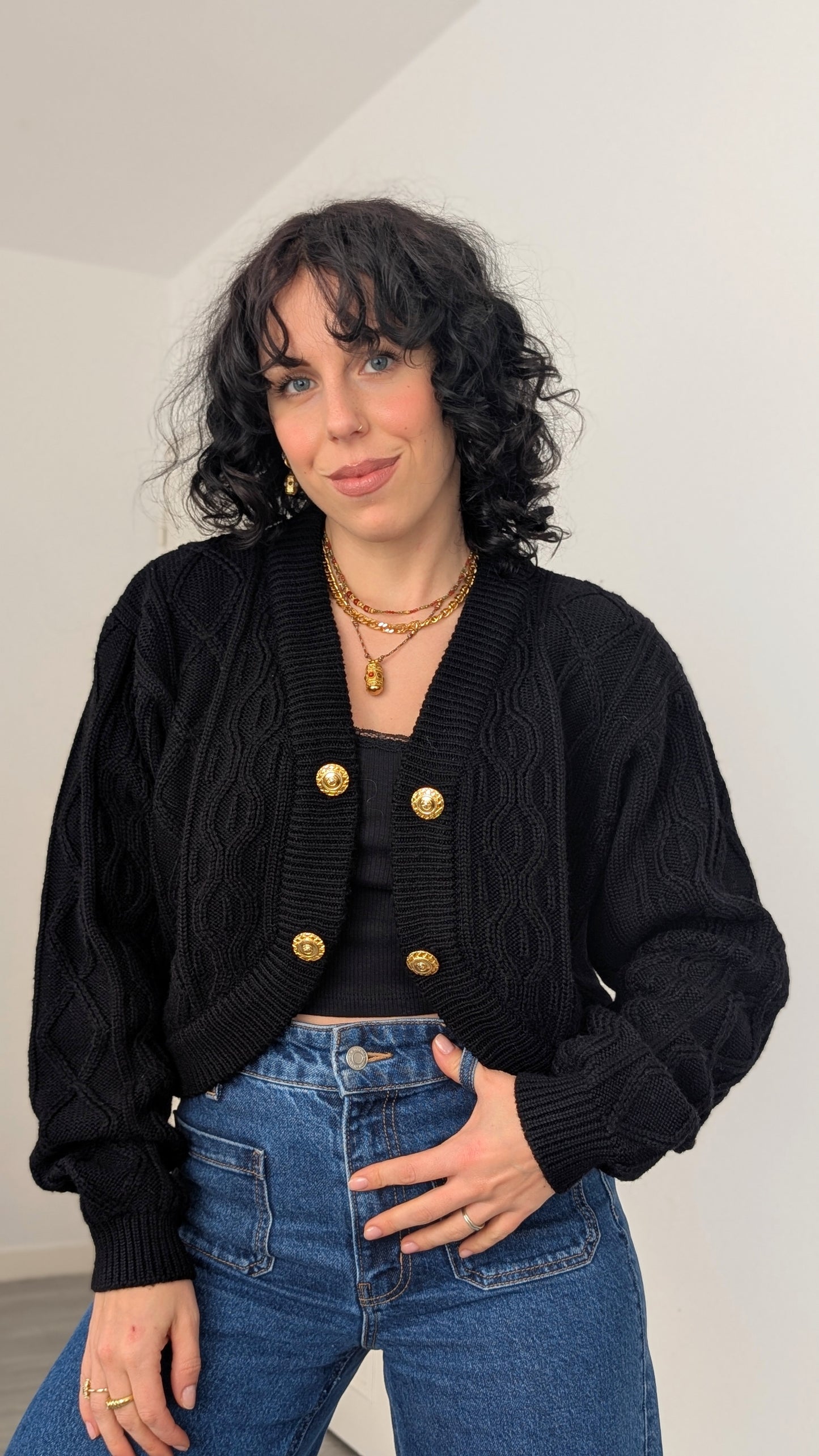 Cardigan court laine douce du 34 au 42