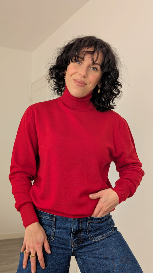 Pull col roulé pure laine T38-40