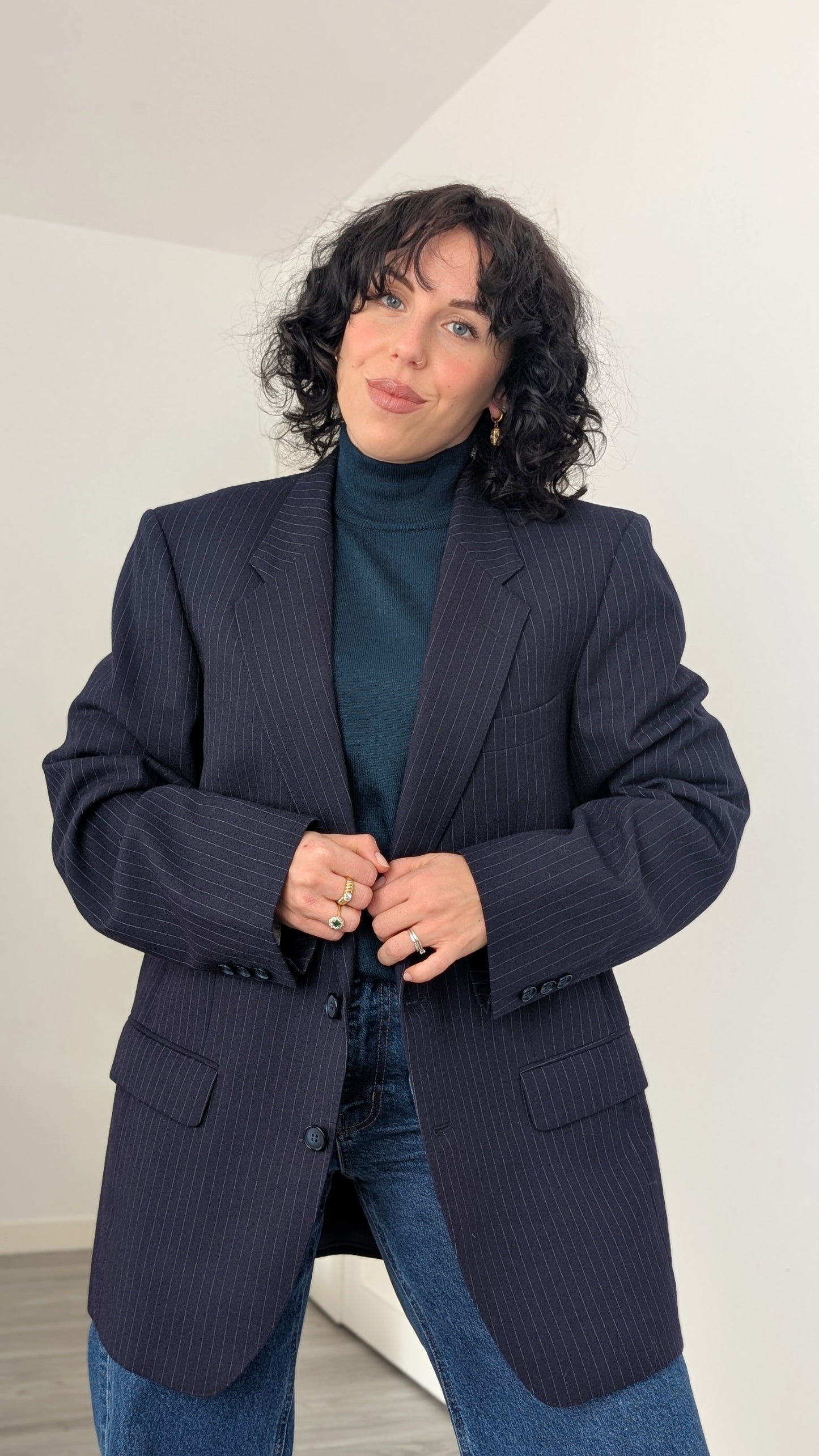 Blazer masculin rayé pure laine T40-42