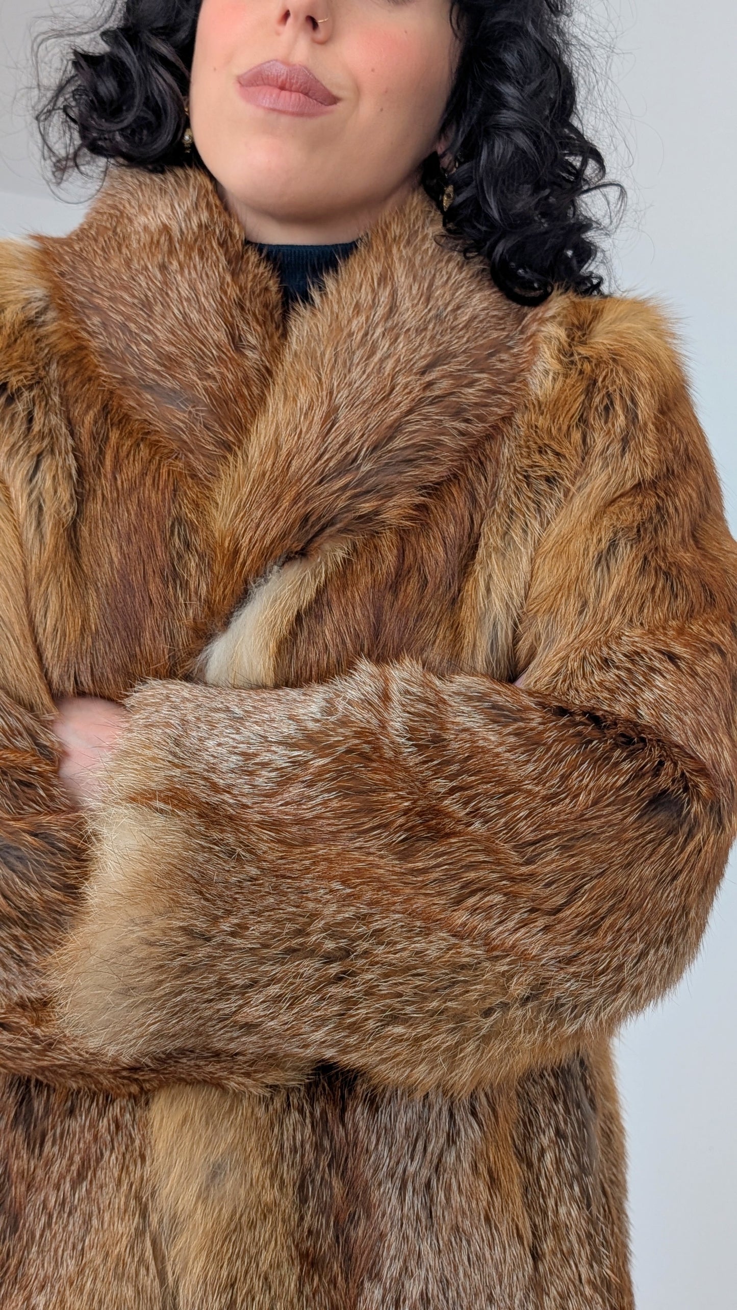 Manteau fourrure 80s T38(M)-40(L)