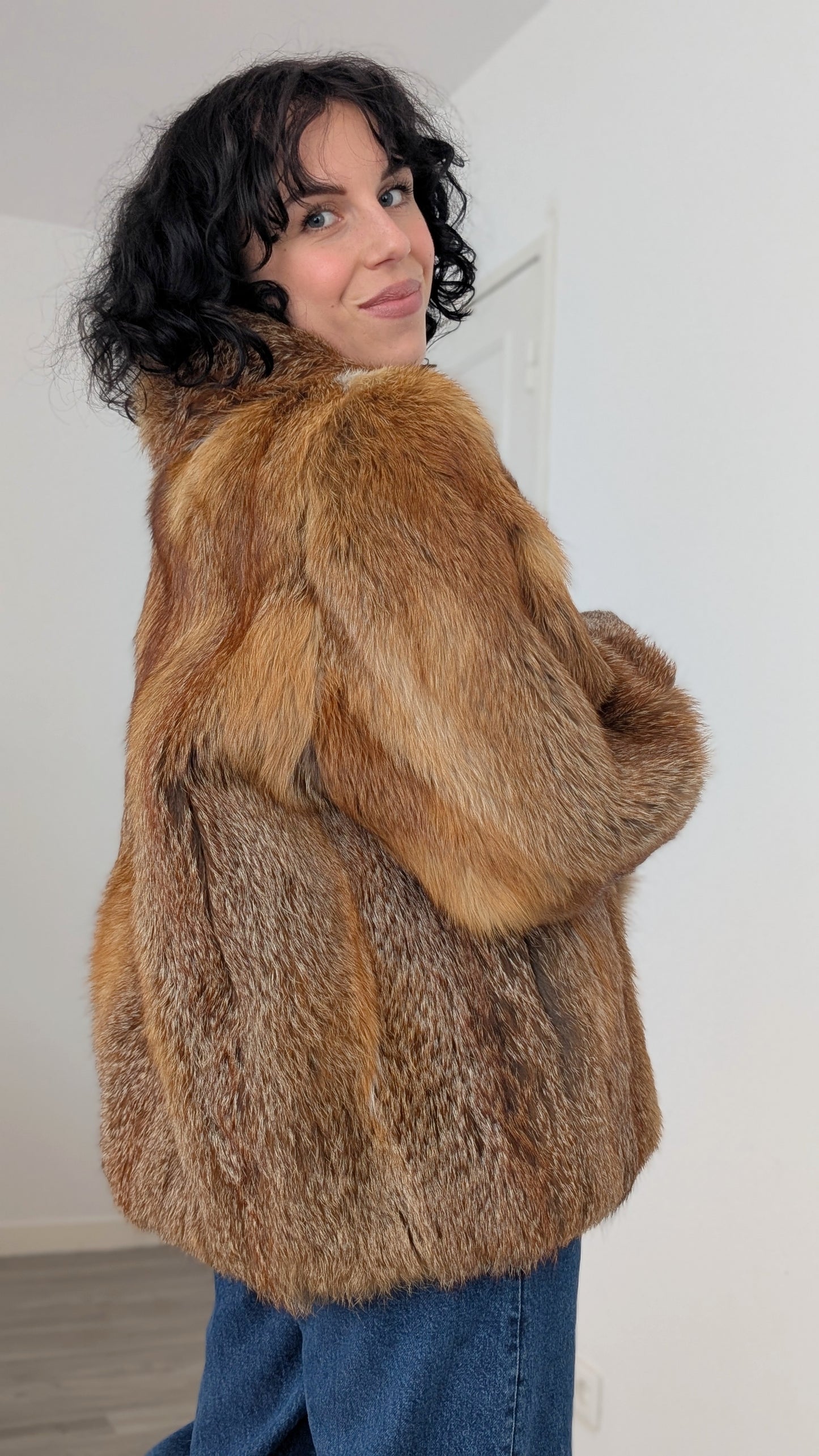 Manteau fourrure 80s T38(M)-40(L)