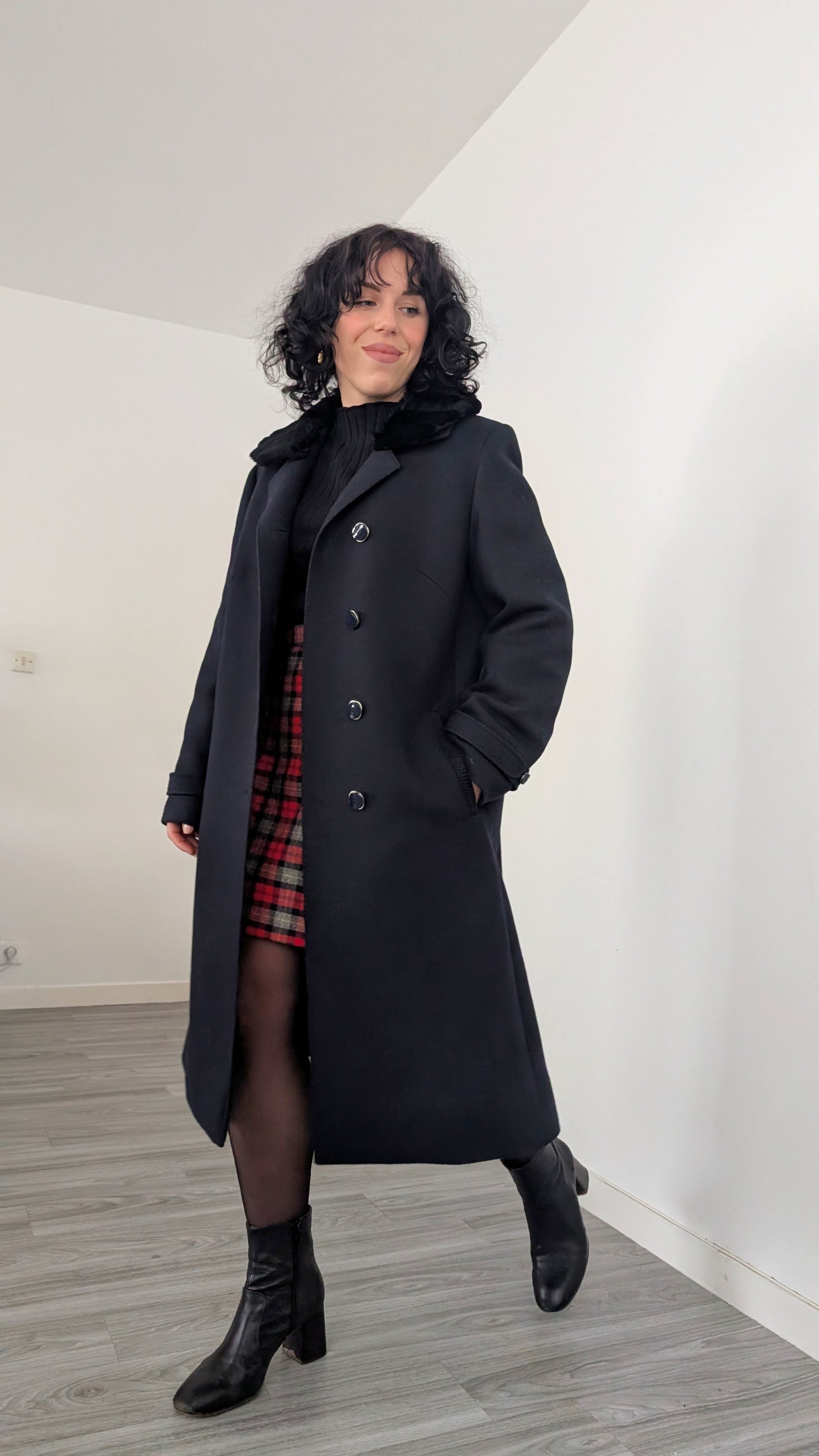 Manteau 60s pure laine T40-42