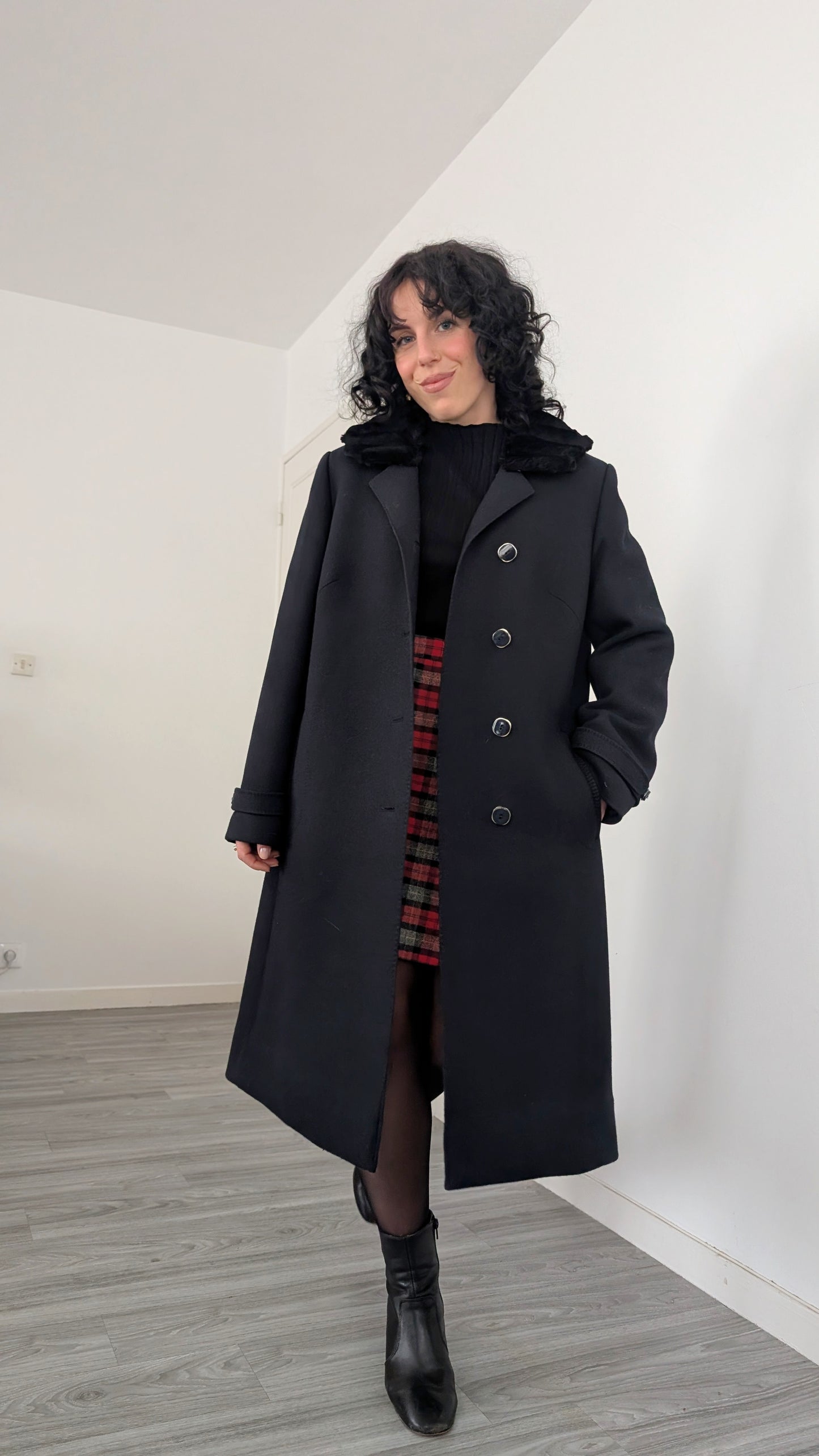 Manteau 60s pure laine T40-42