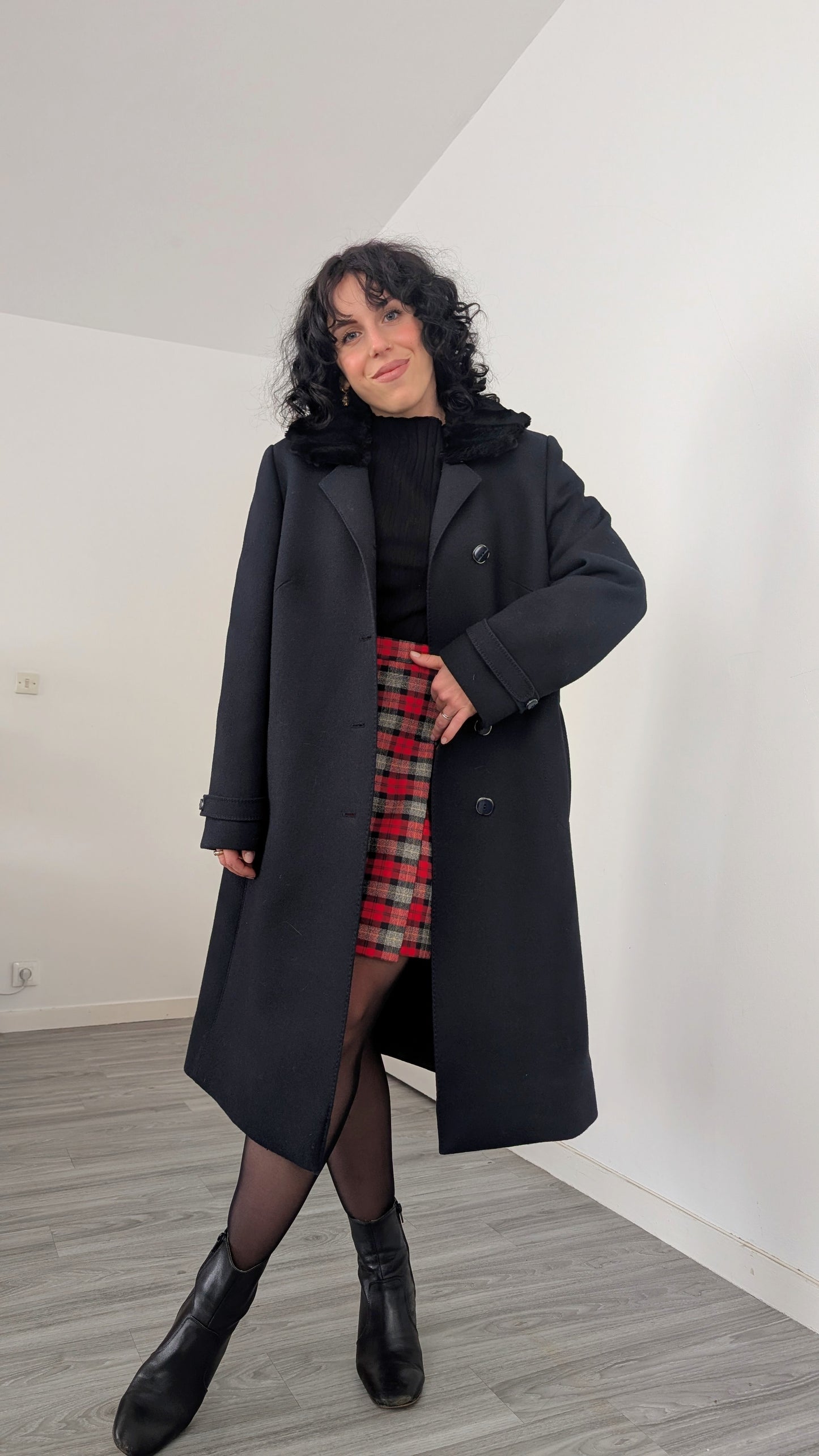 Manteau 60s pure laine T40-42