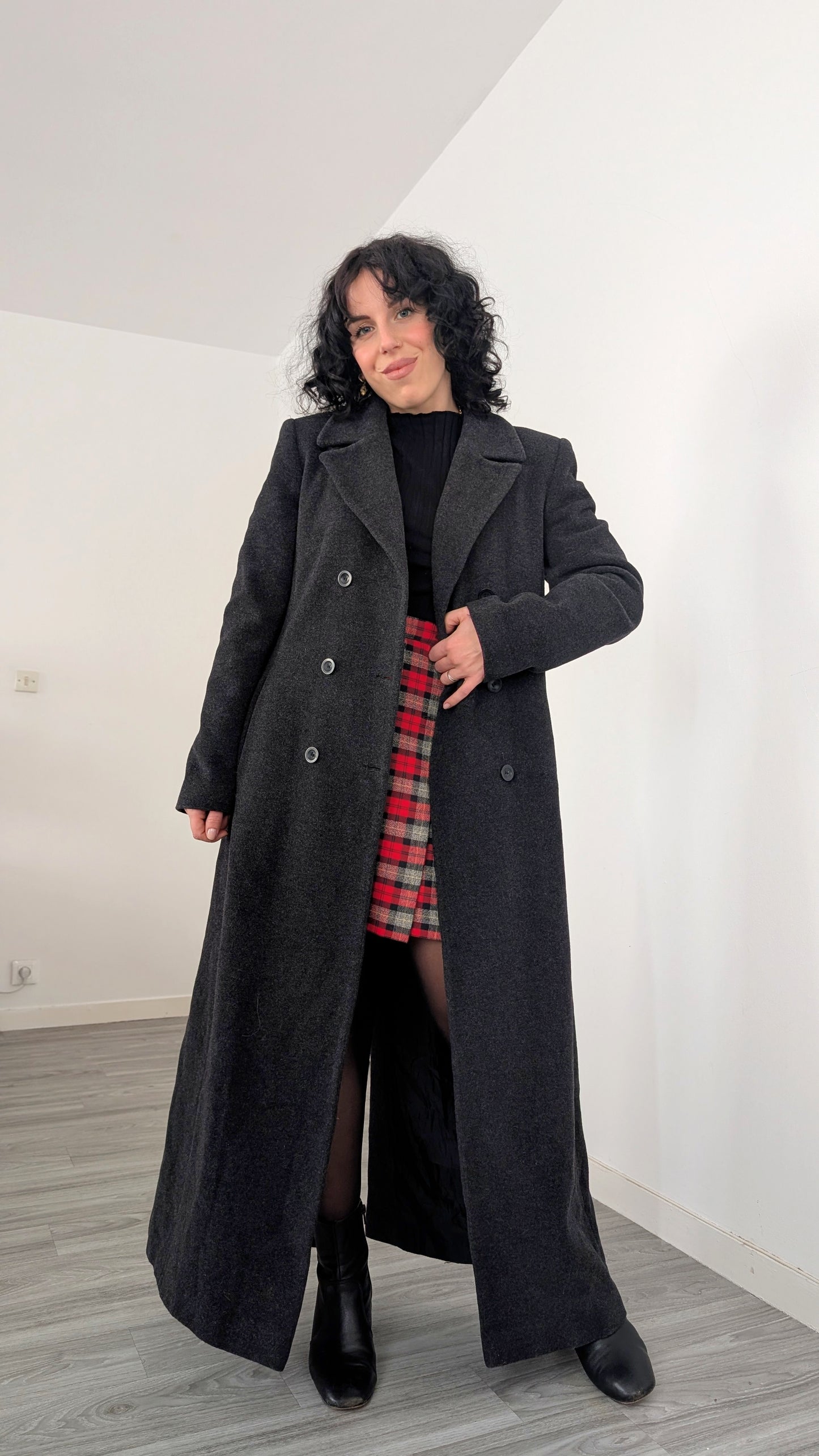 Manteau long laine T36-38