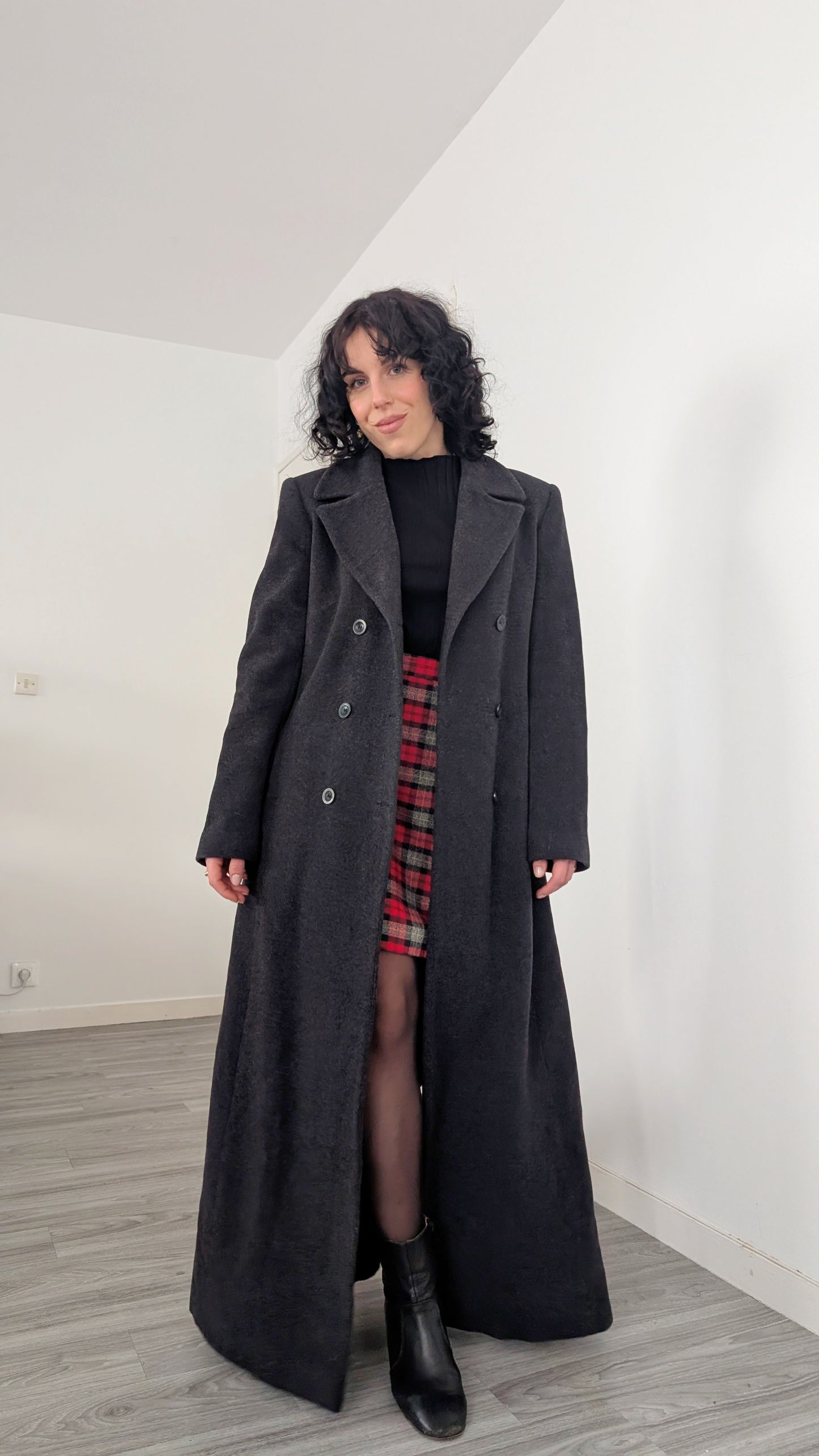 Manteau long laine T36-38