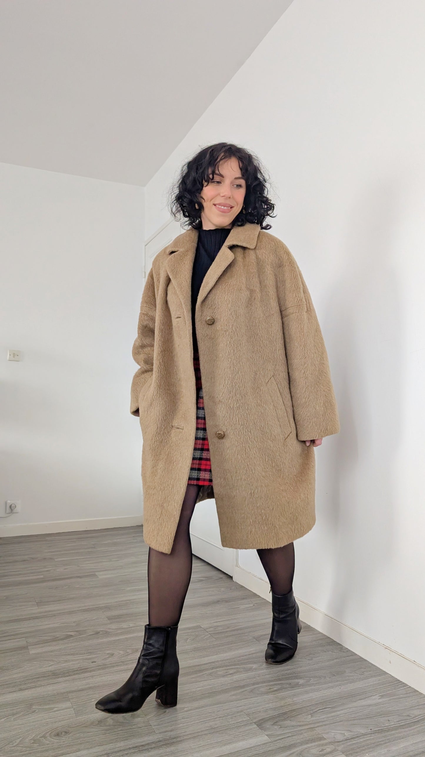 Manteau 60s laine et mohair T42