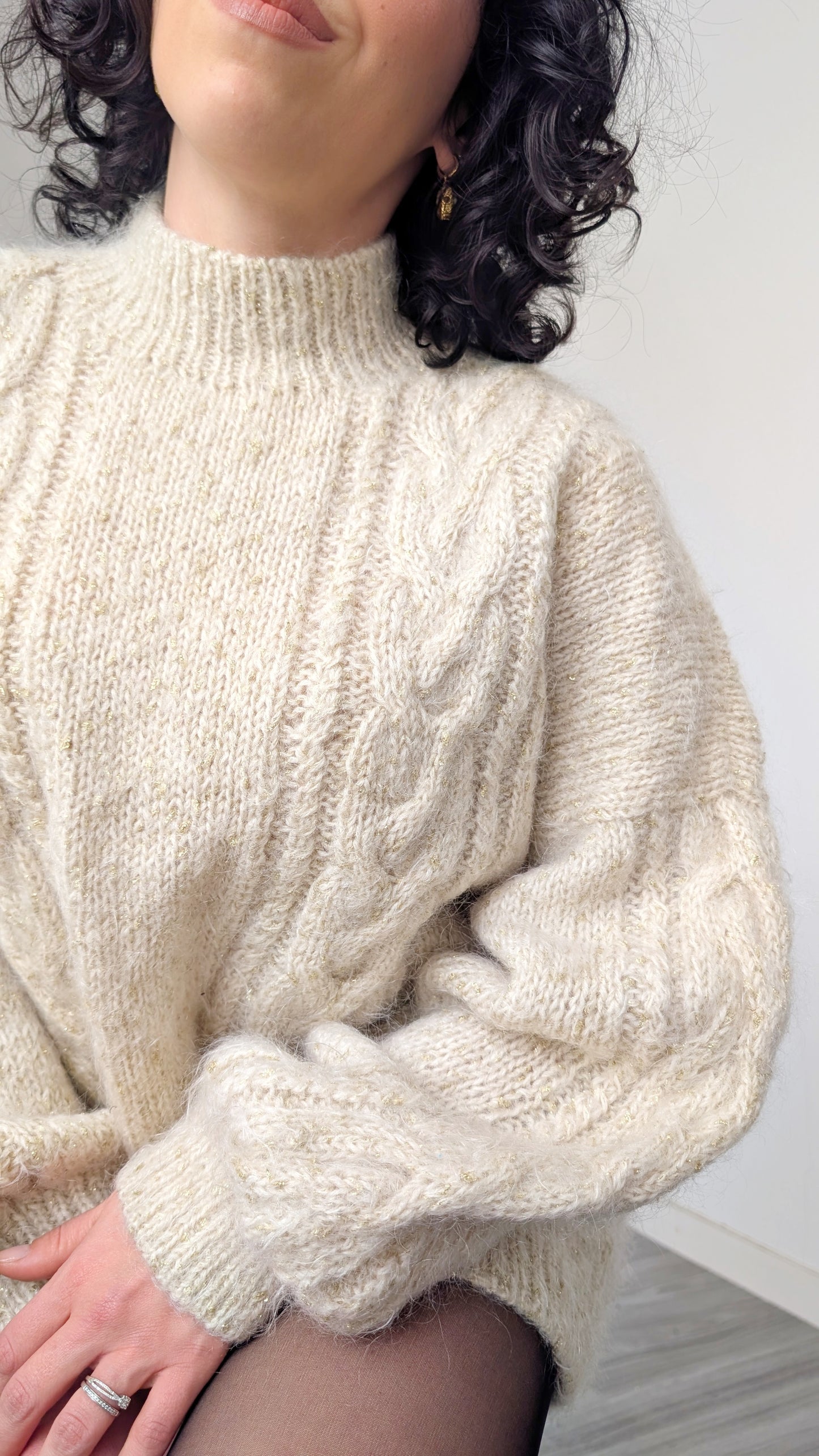 Pull robe laine et mohair T38