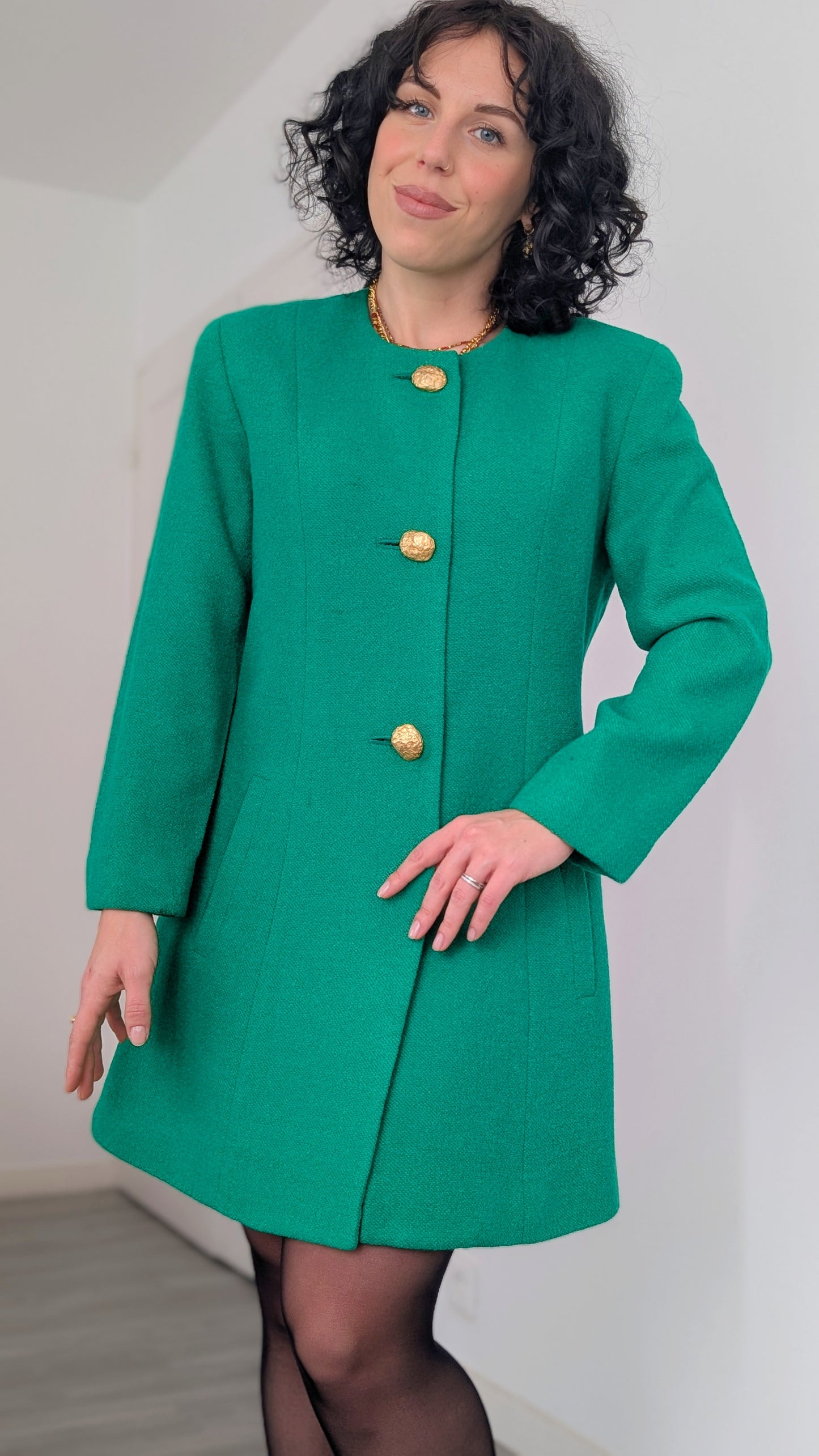 Robe / blazer Anne Klein laine 80s T36-38