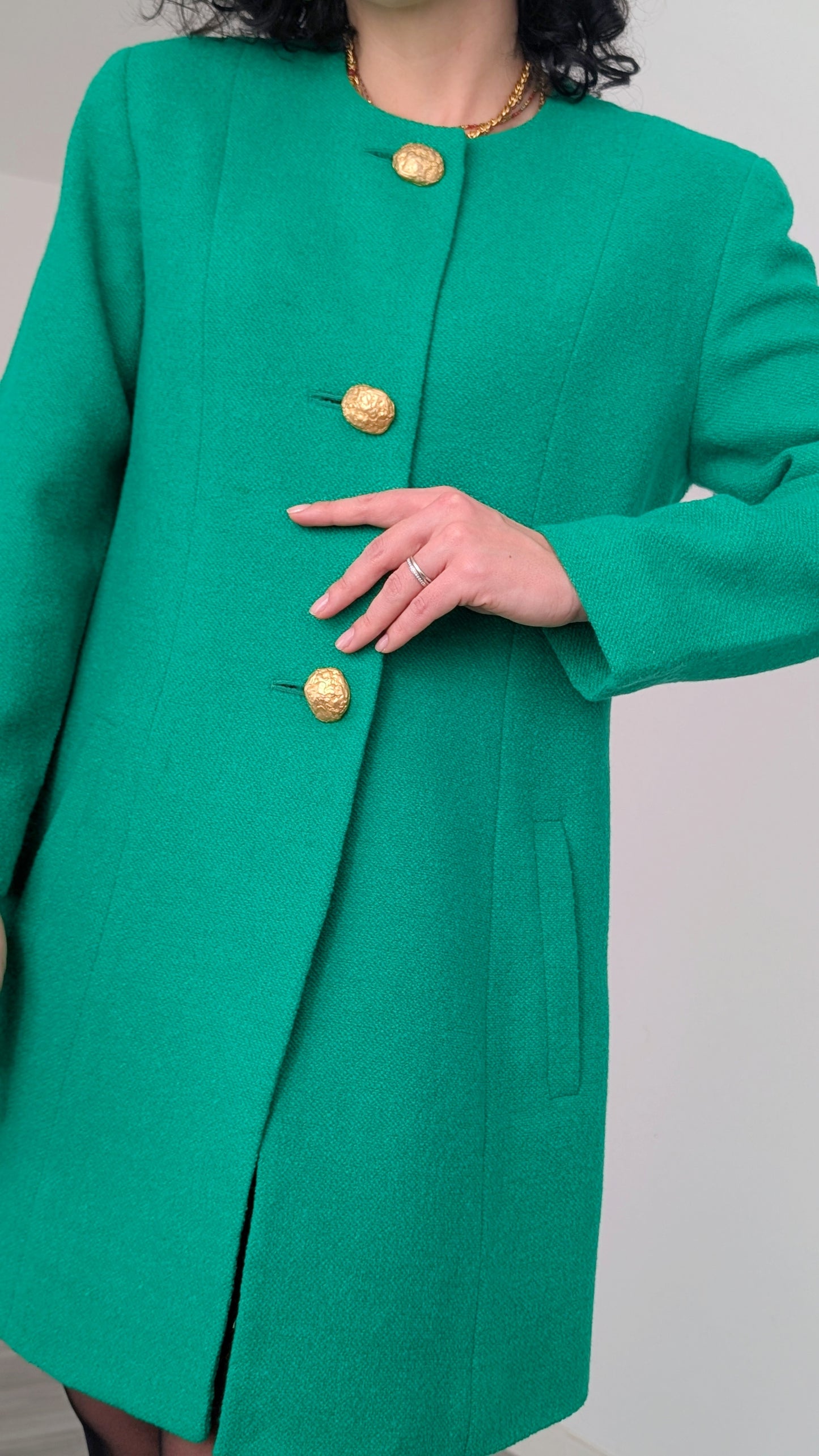 Robe / blazer Anne Klein laine 80s T36-38