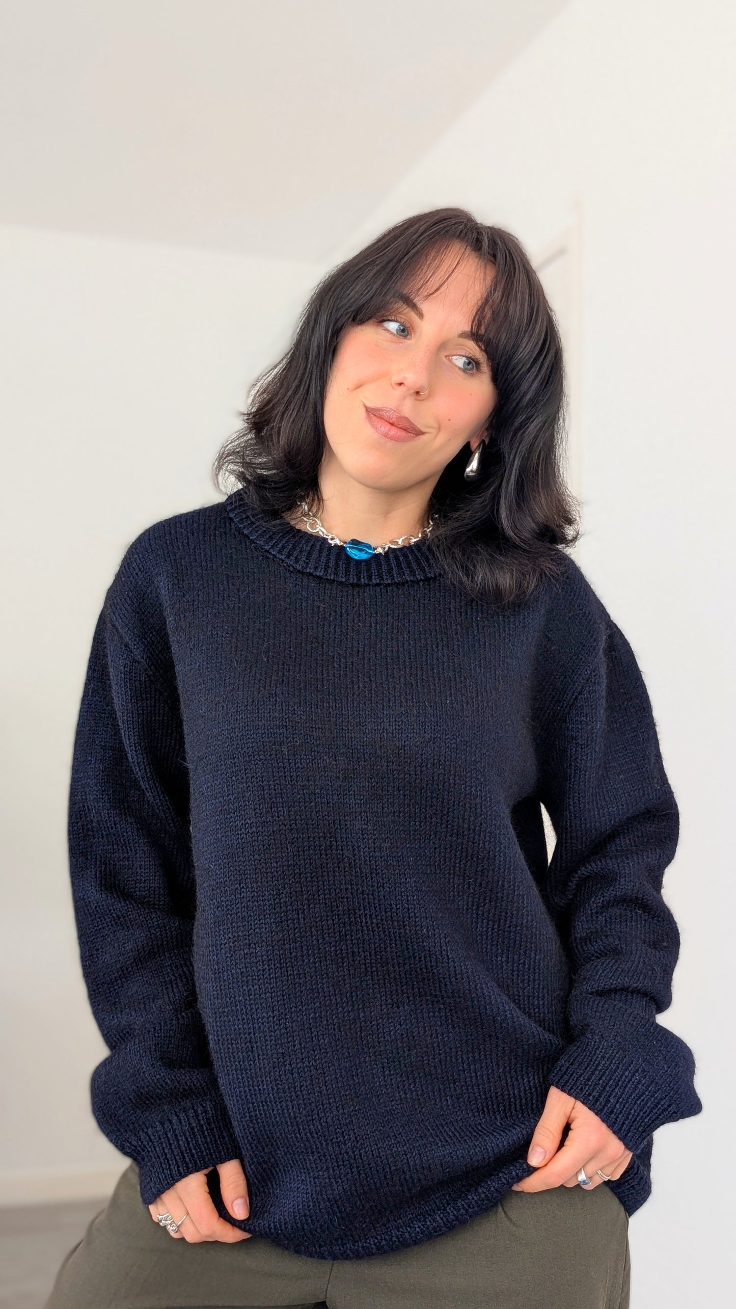 Pull fait main laine et mohair T42-44