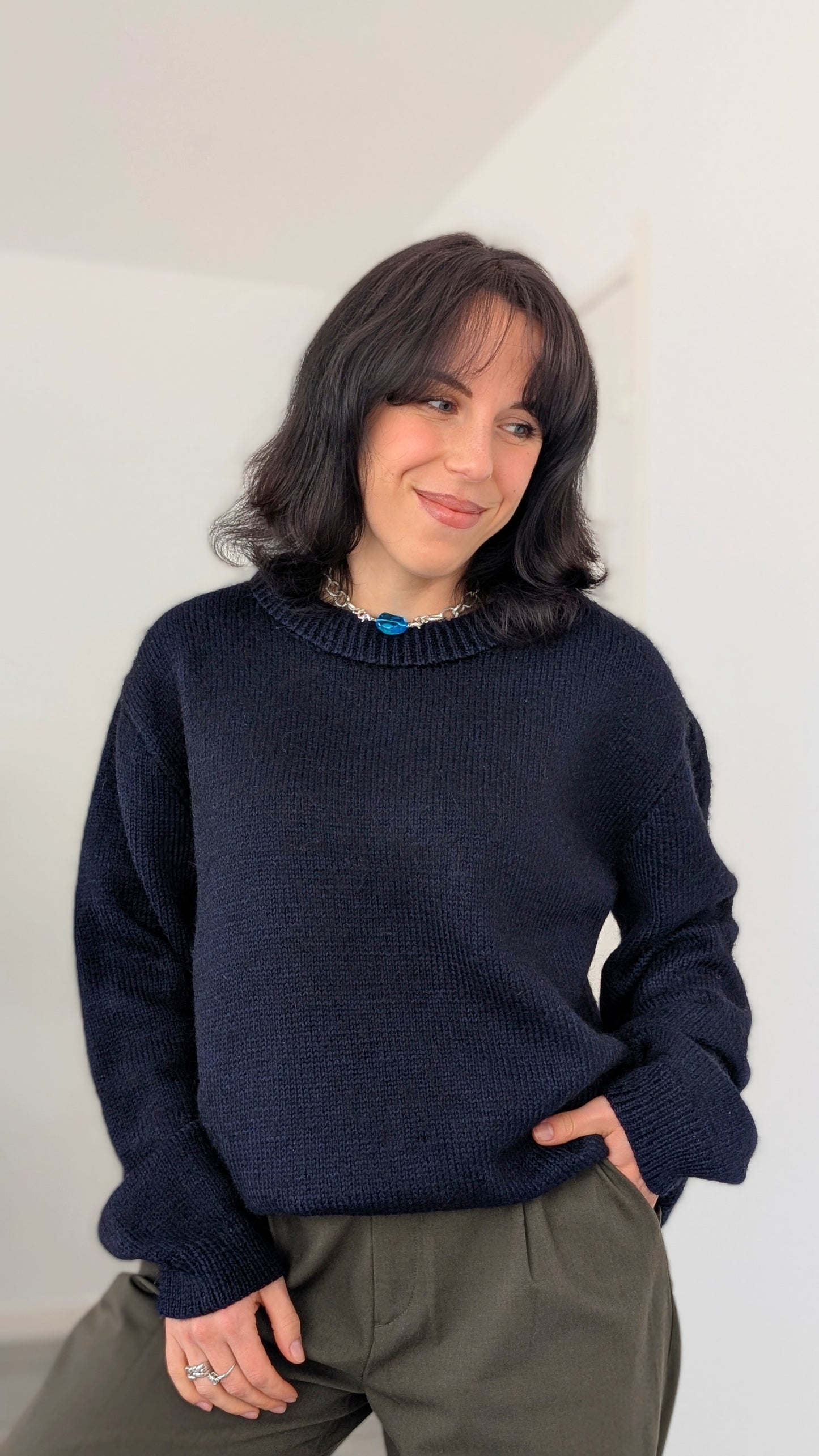 Pull fait main laine et mohair T42-44