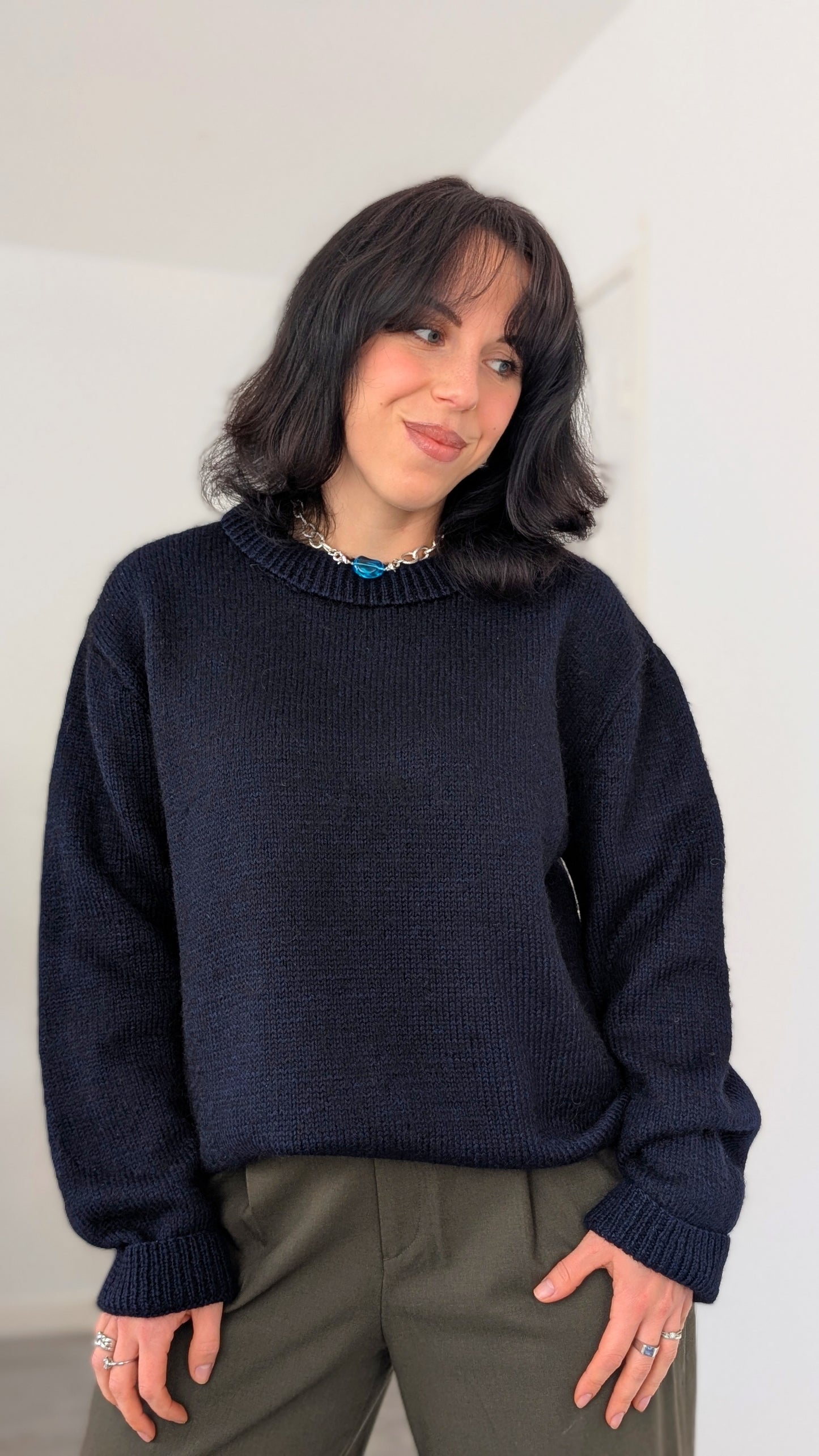 Pull fait main laine et mohair T42-44