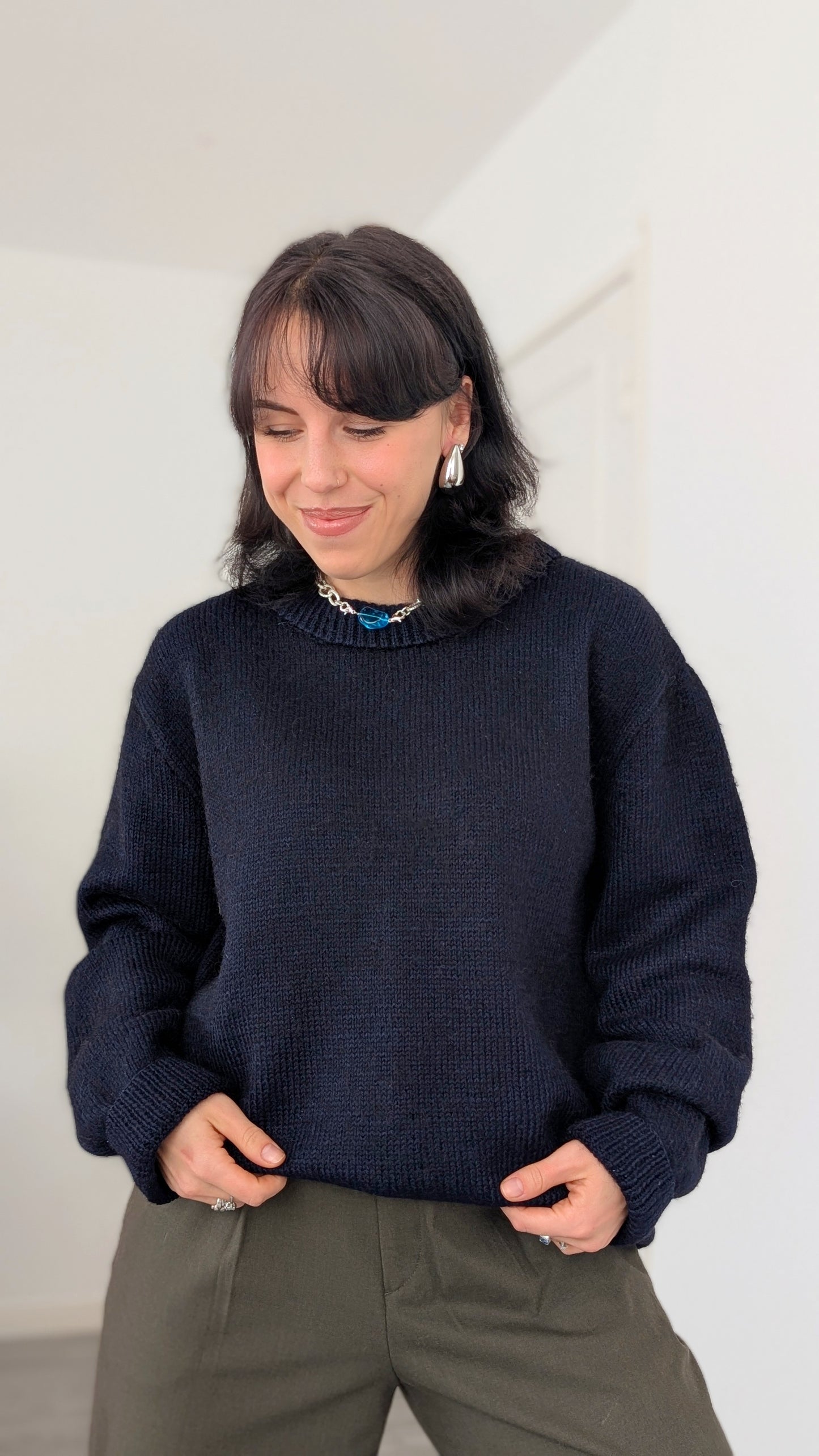 Pull fait main laine et mohair T42-44