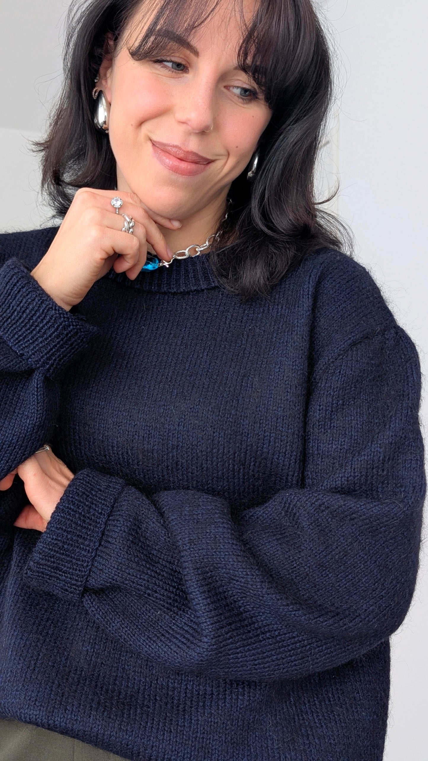 Pull fait main laine et mohair T42-44