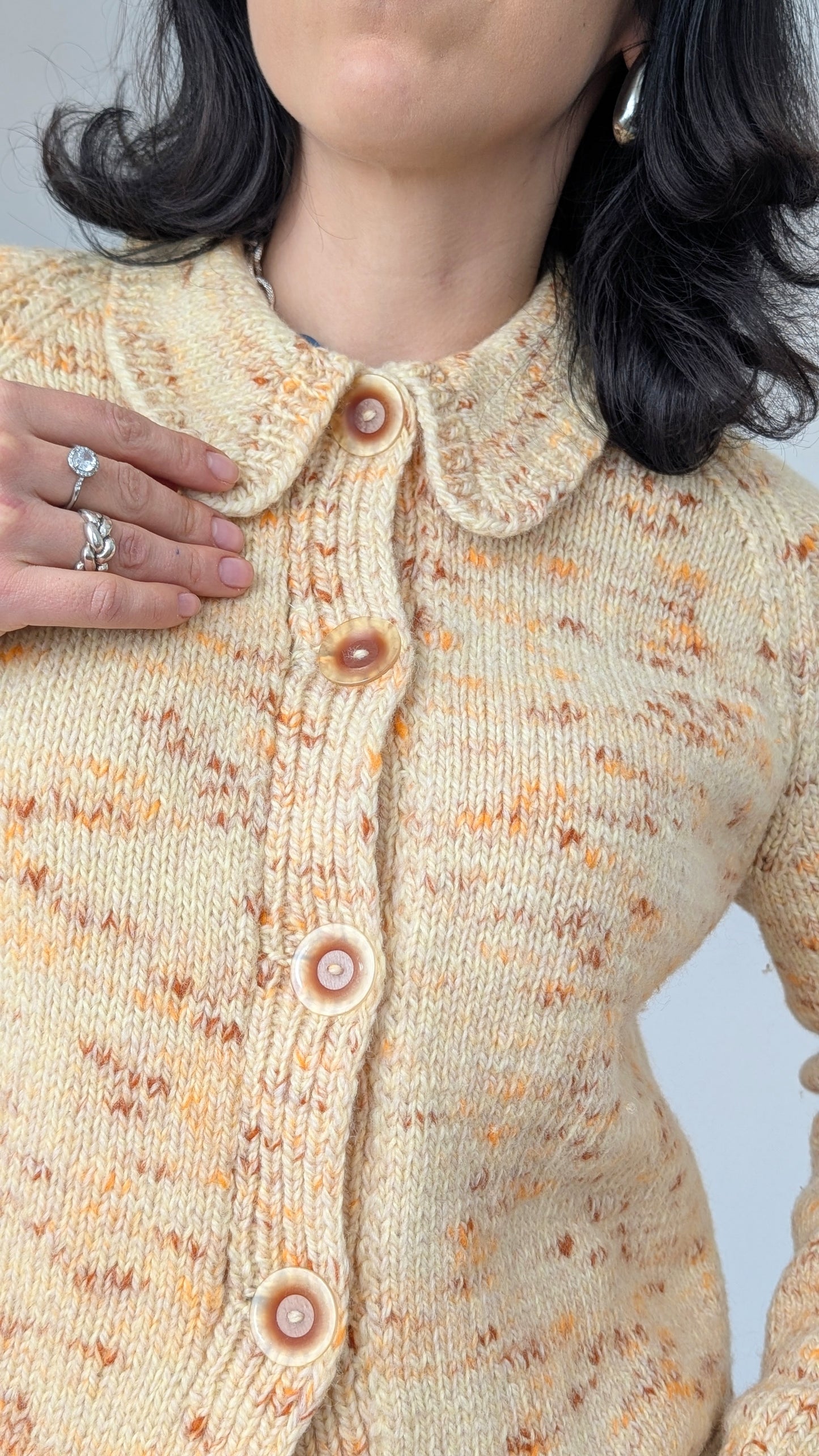 Cardigan laine fait main T36-38