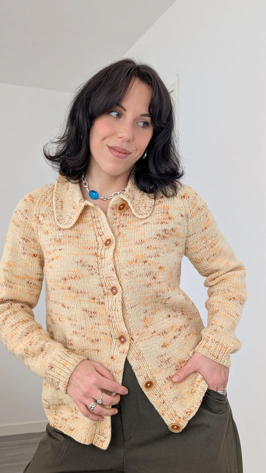 Cardigan laine fait main T36-38