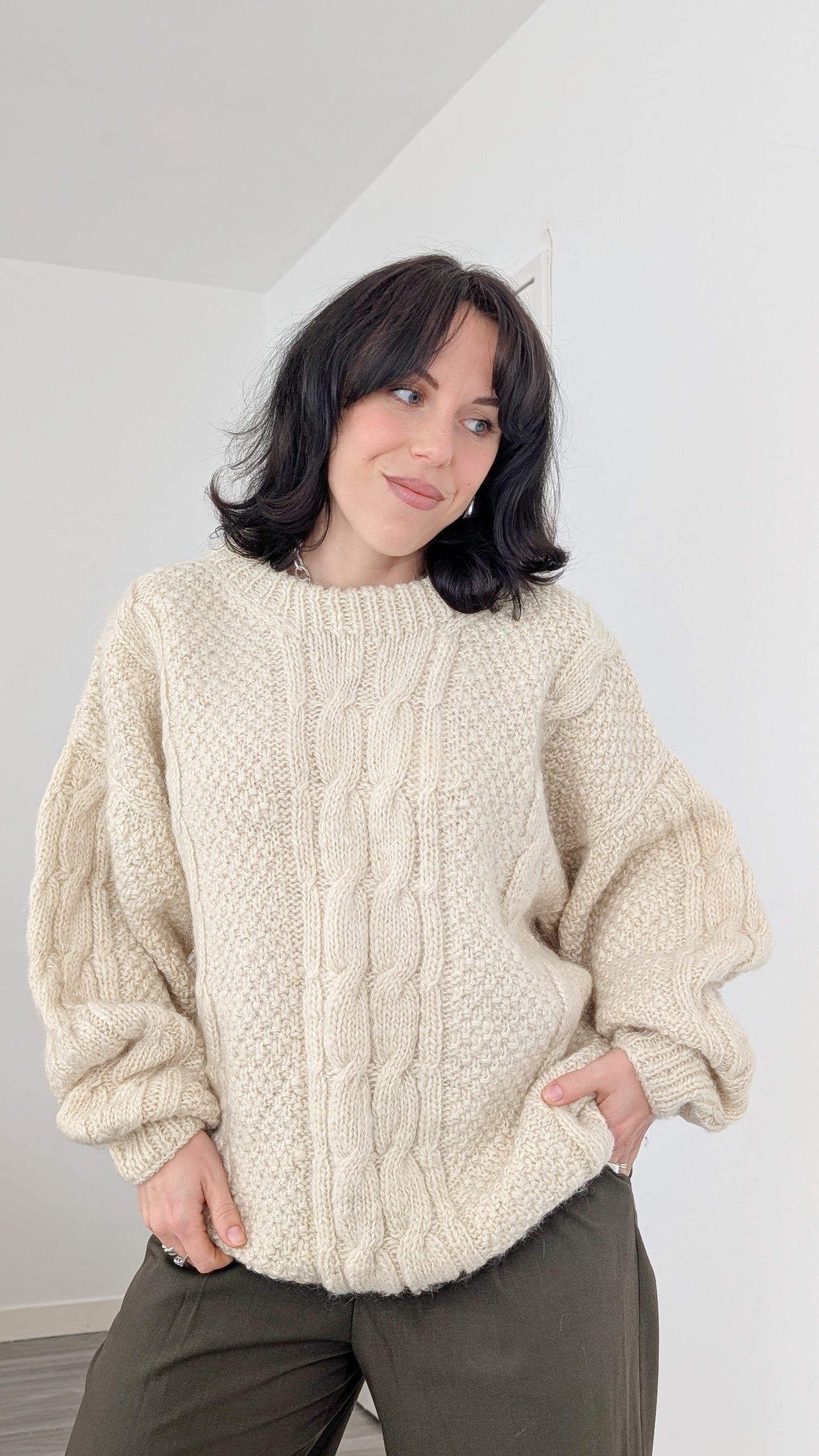 Pull irlandais pure laine jusqu'à taille 44