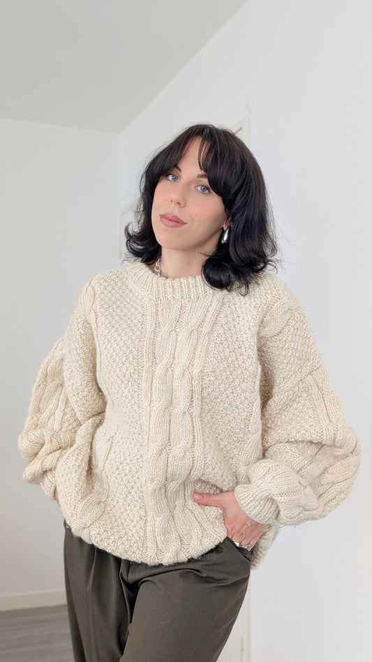 Pull irlandais pure laine jusqu'à taille 44