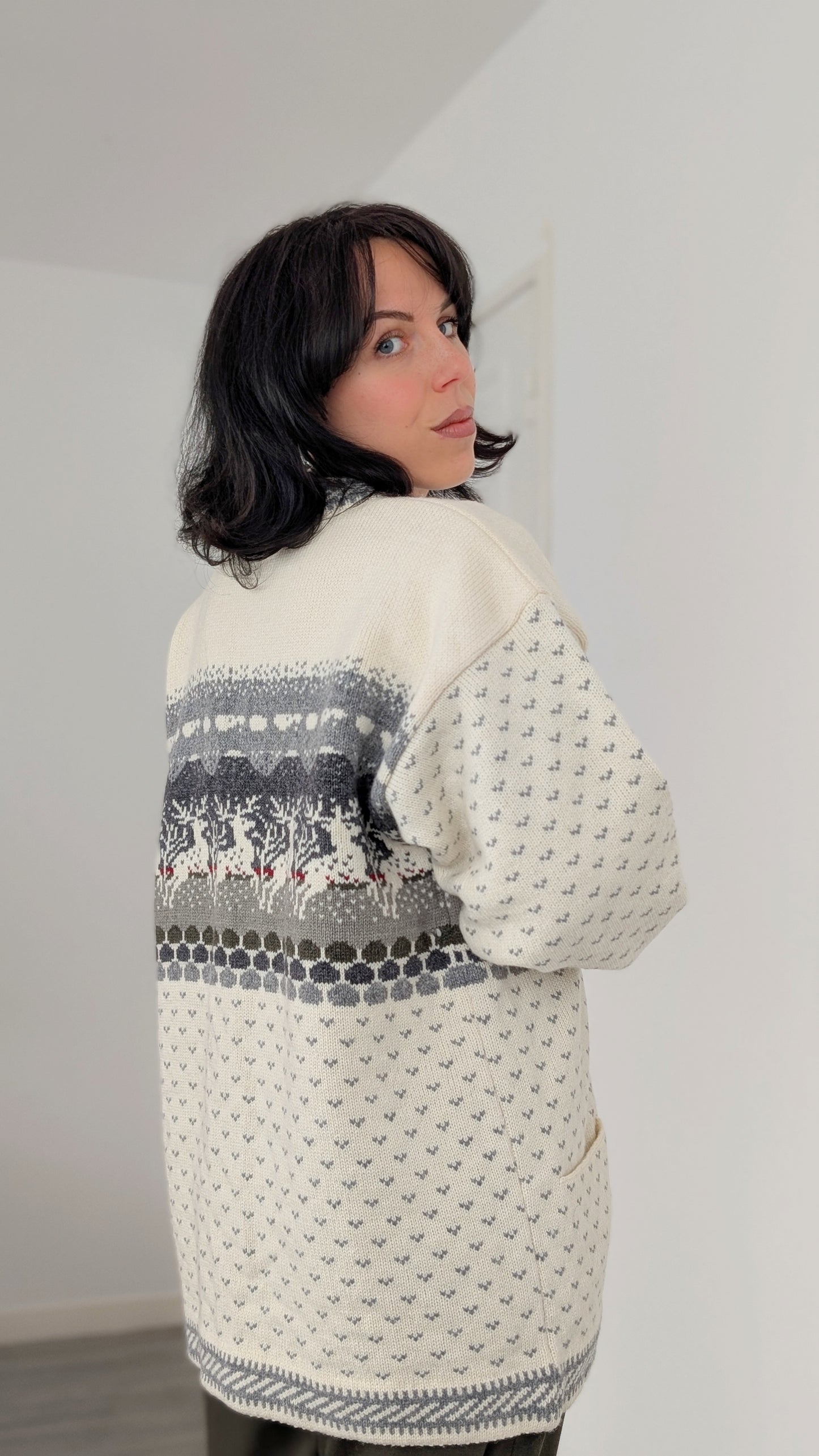 Cardigan finlandais pure laine du 34 au 42