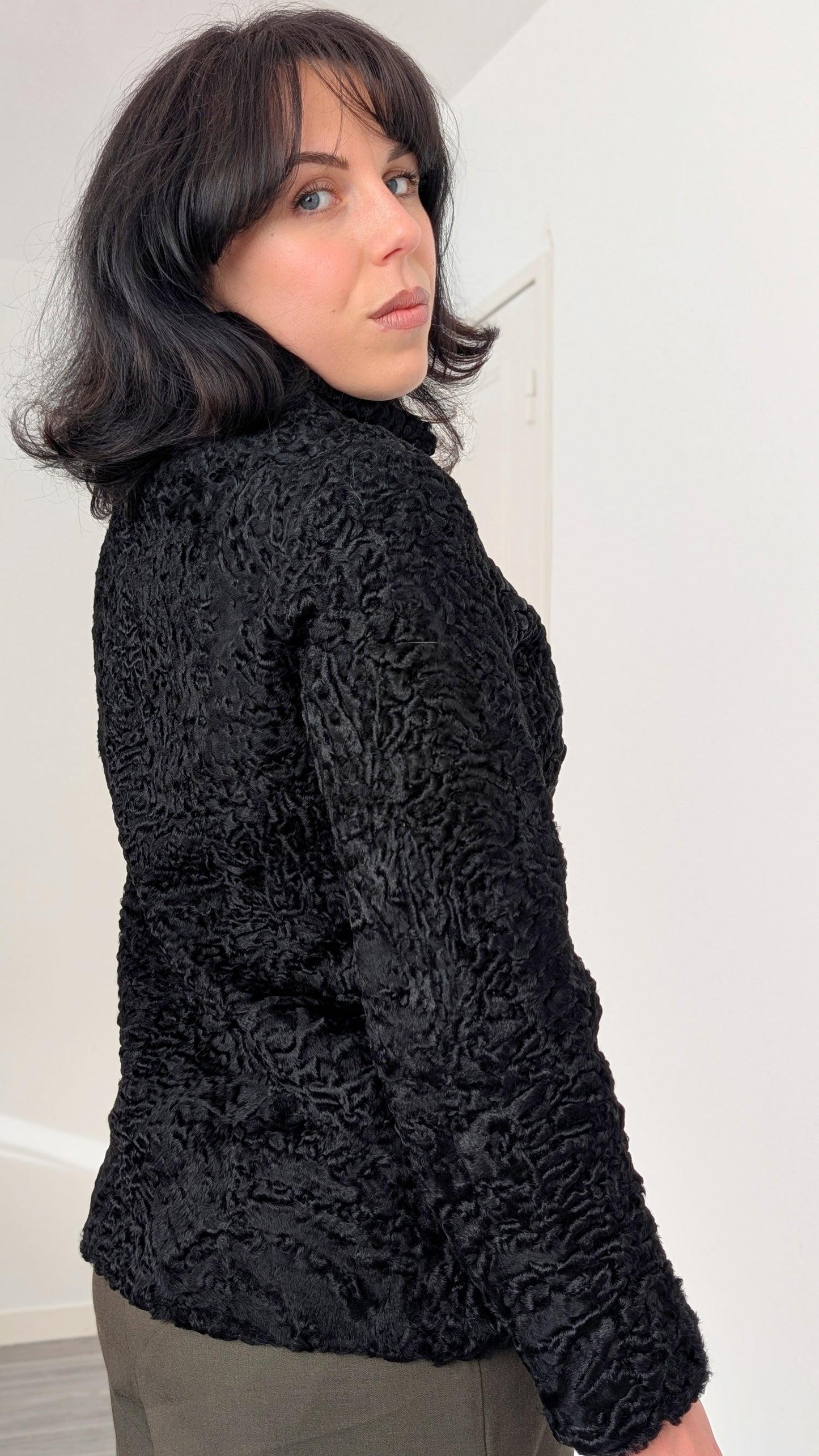 Veste 60s mouton astrakan T36