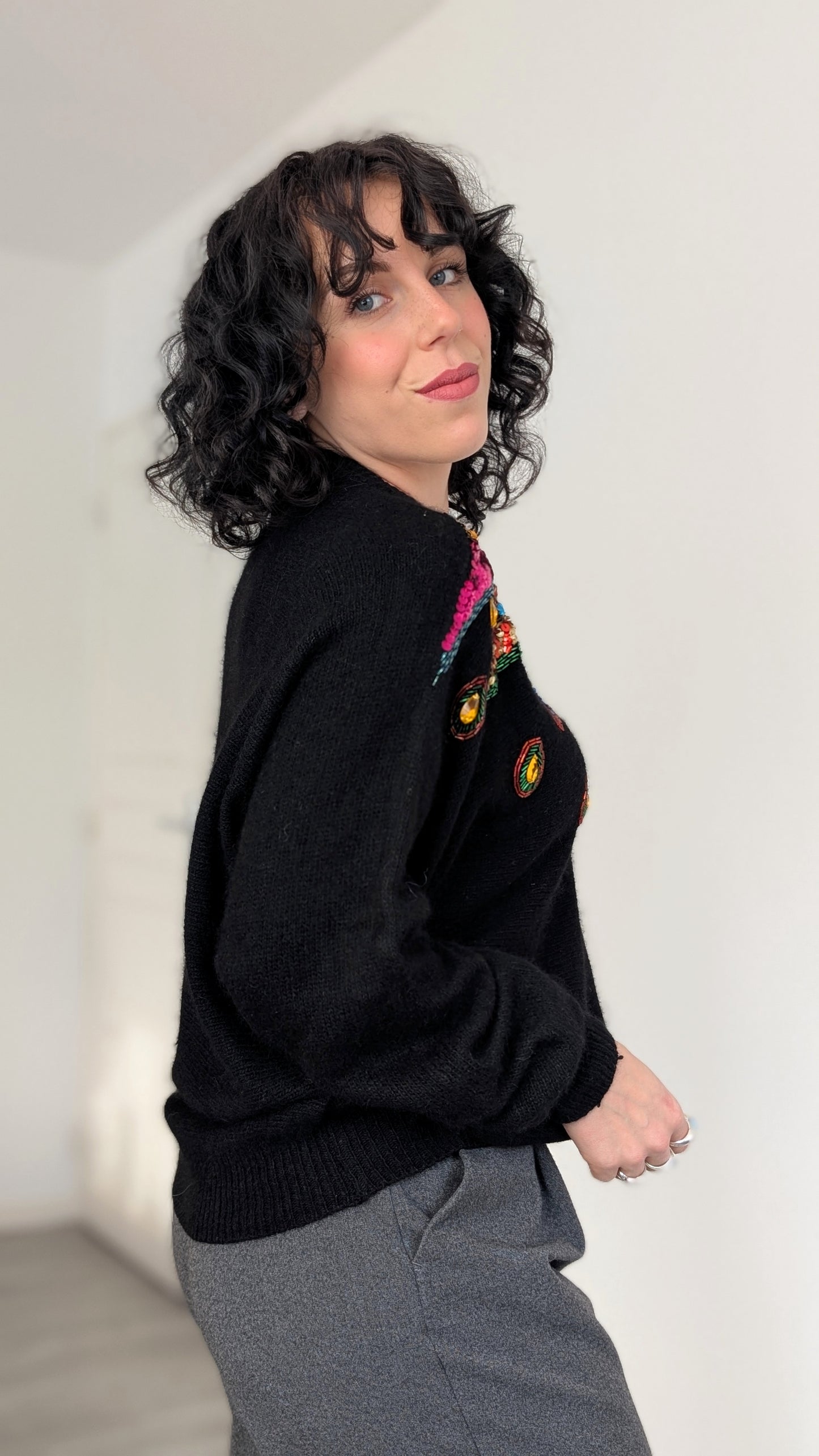 Pull 80s soie angora et laine T40-42