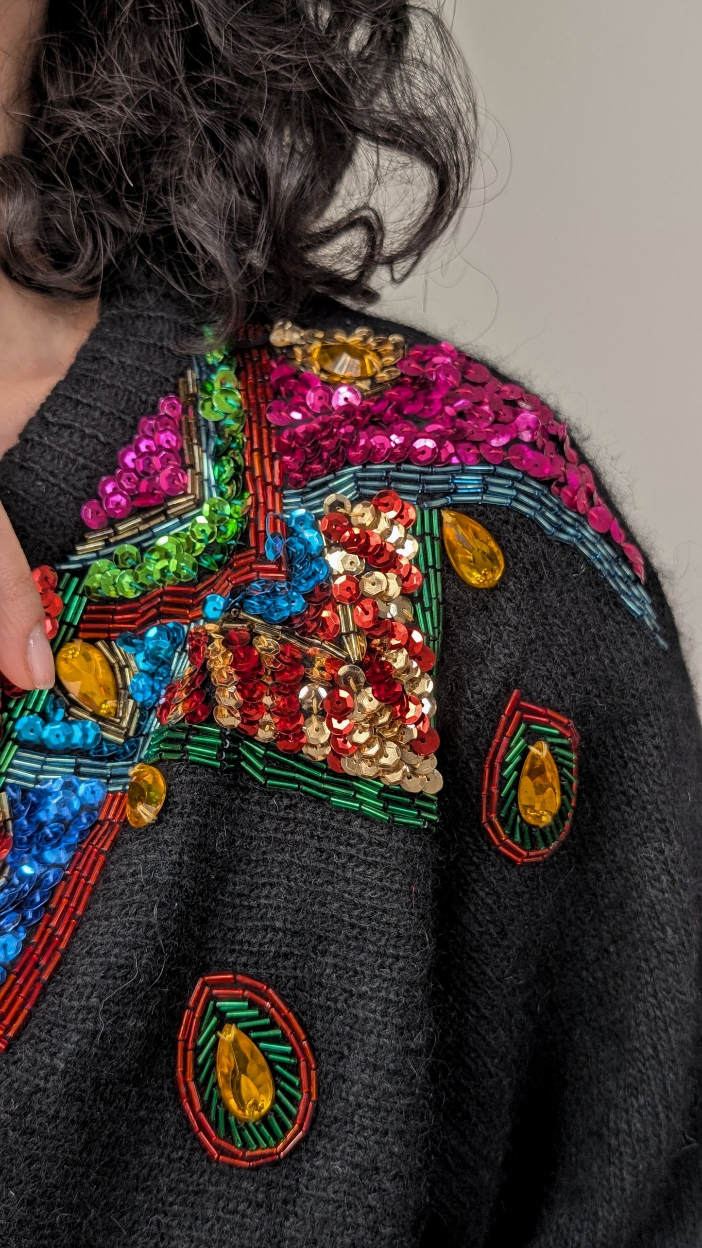 Pull 80s soie angora et laine T40-42