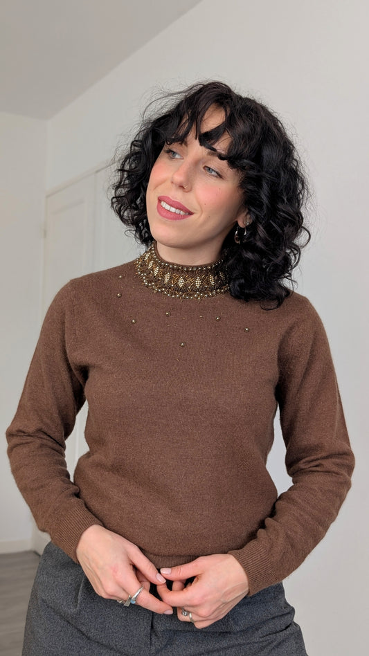 Pull col mao 60s laine et angora T36