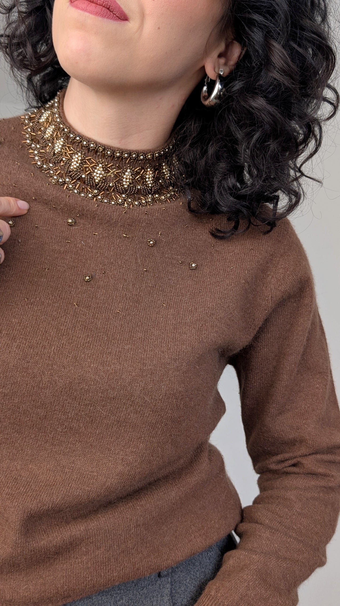 Pull col mao 60s laine et angora T36