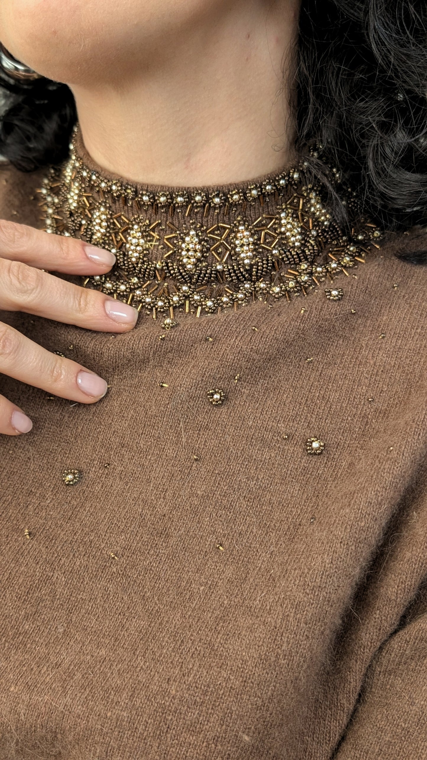 Pull col mao 60s laine et angora T36