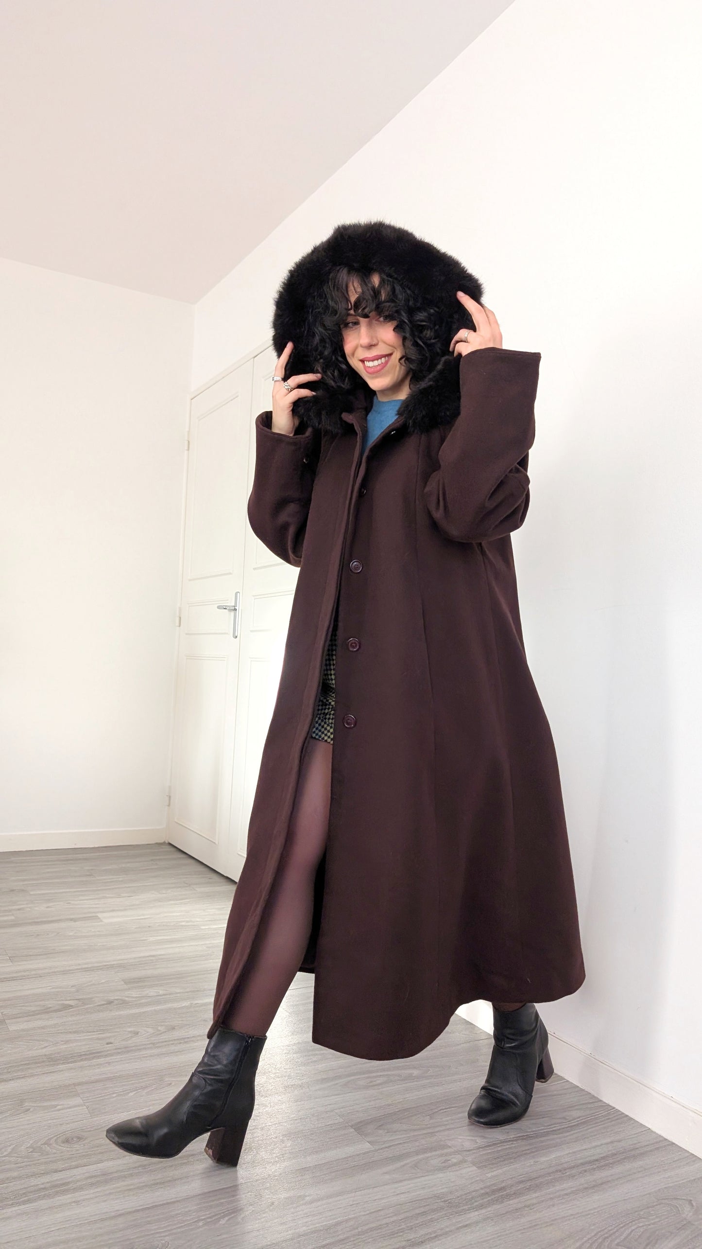 Manteau laine 80s T40-42