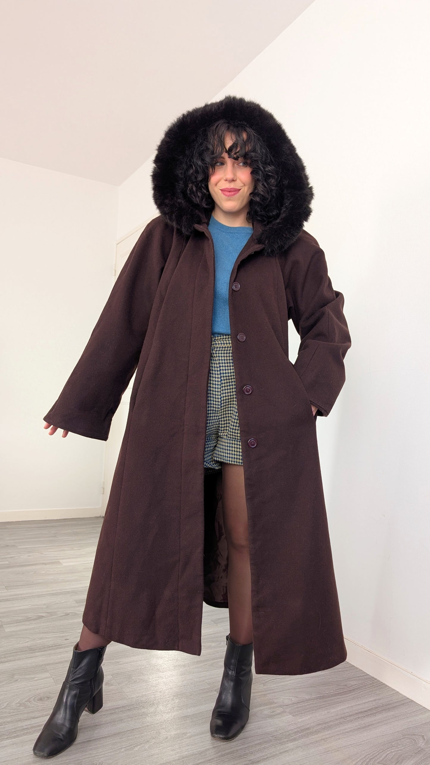 Manteau laine 80s T40-42