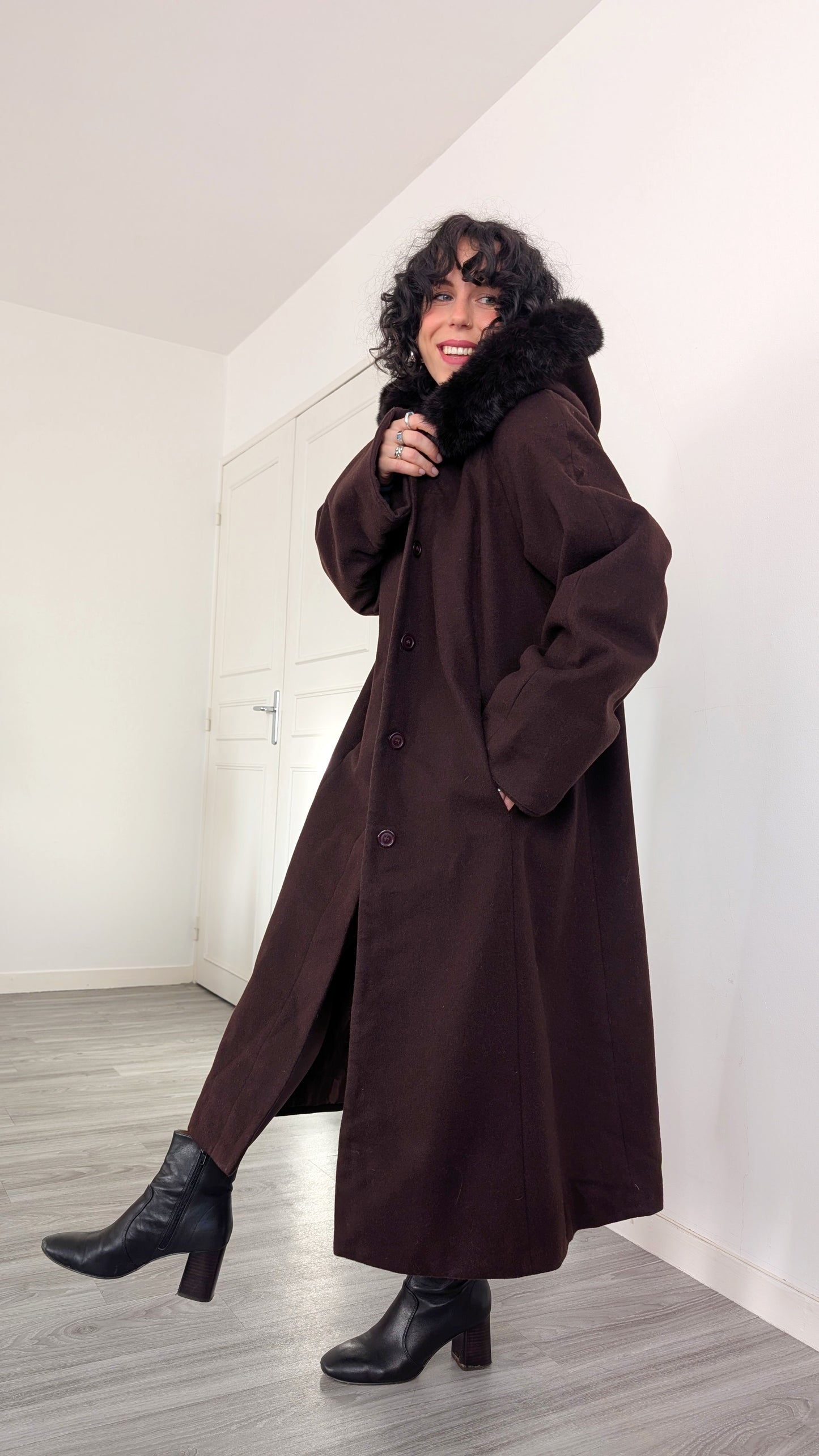 Manteau laine 80s T40-42