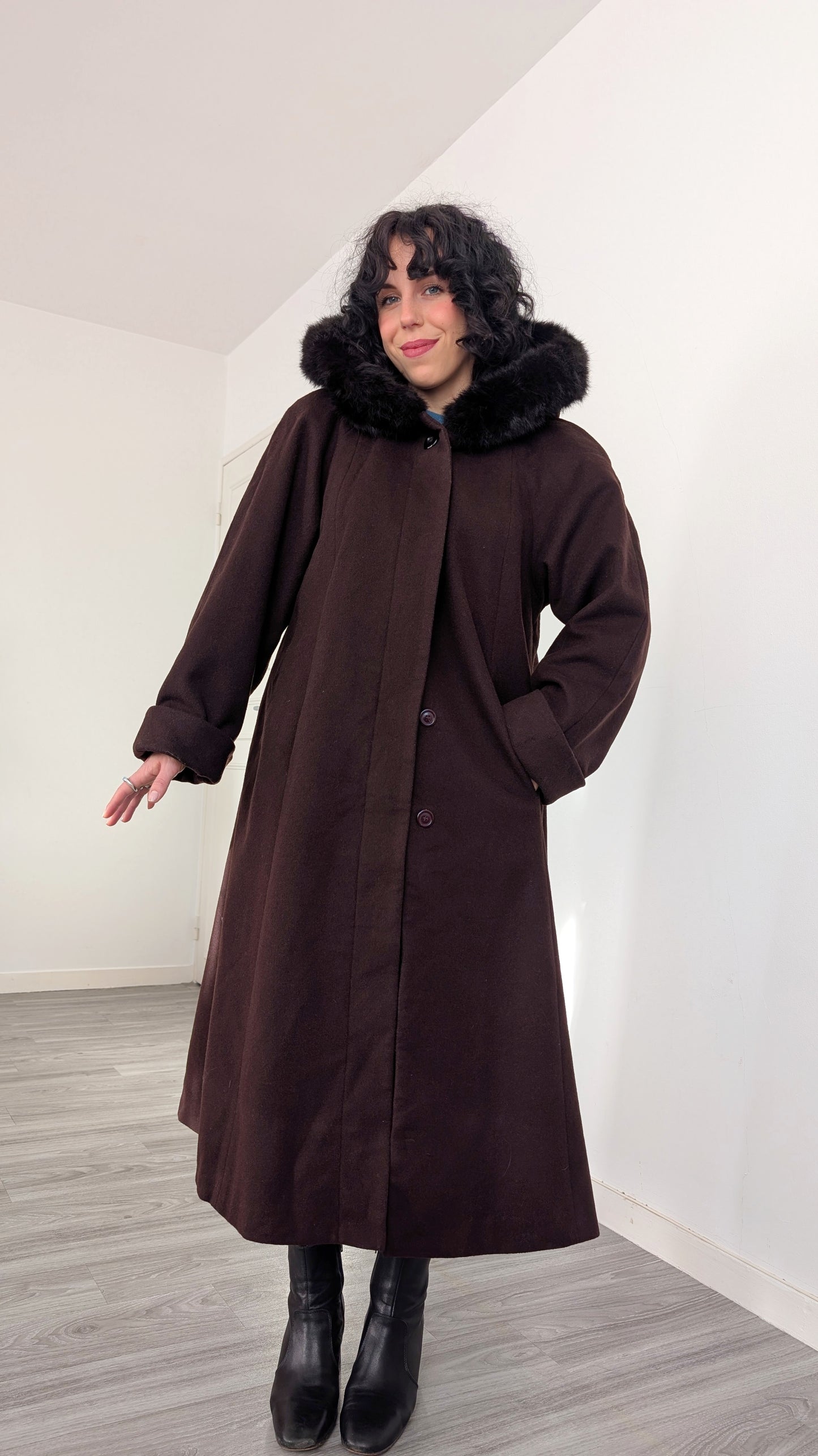 Manteau laine 80s T40-42