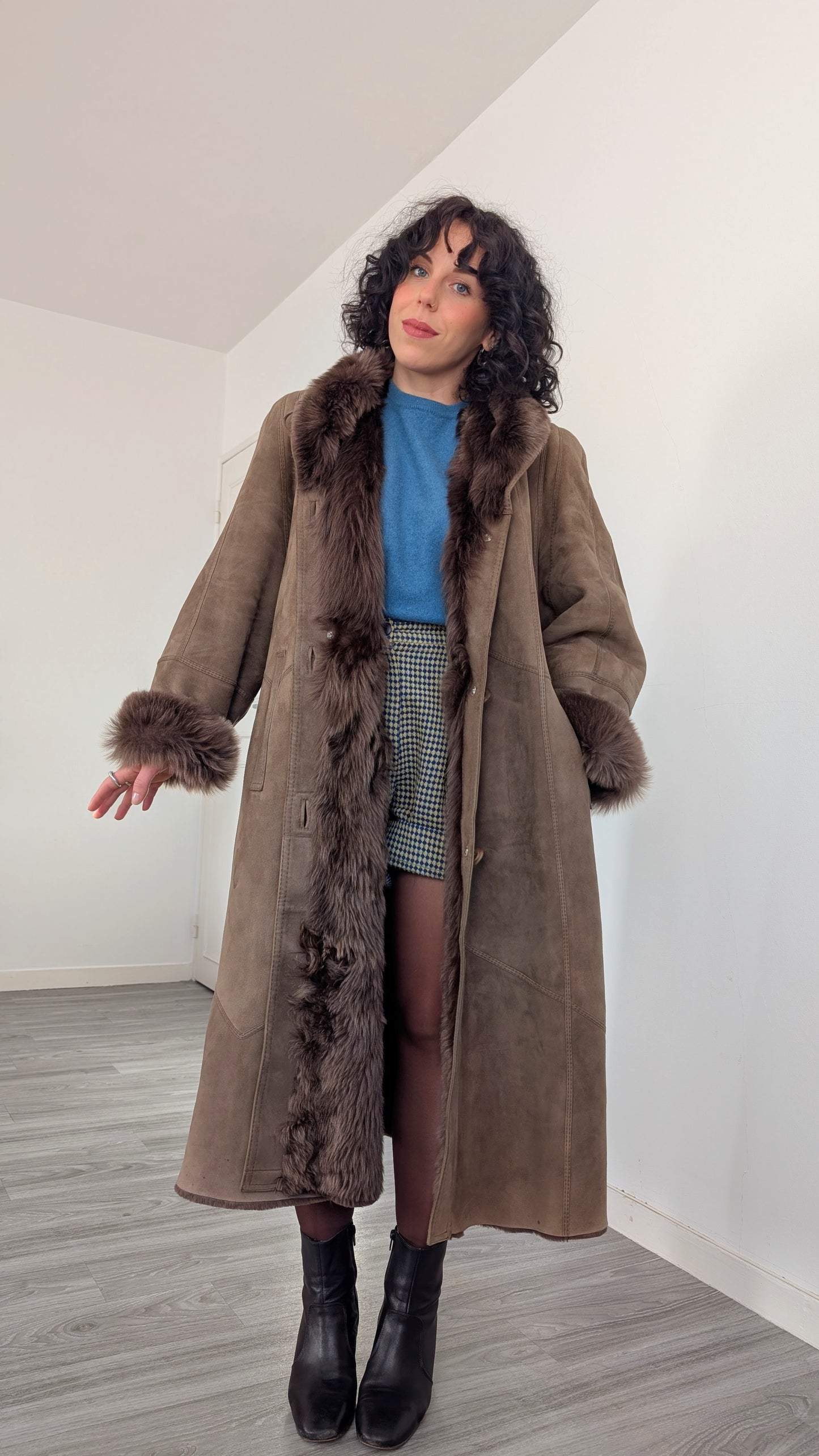 Manteau peau lainée mouton T40-42