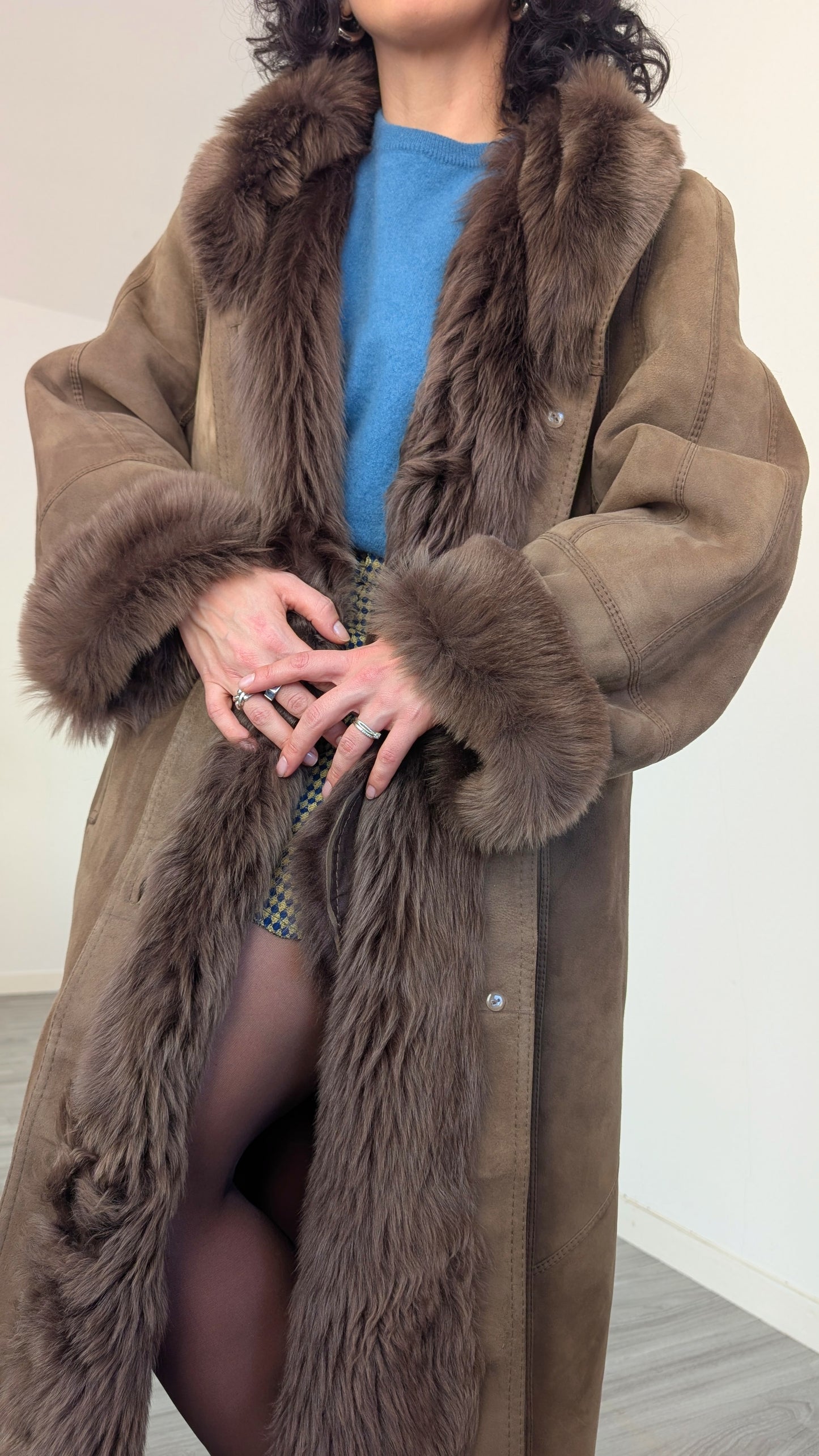 Manteau peau lainée mouton T40-42