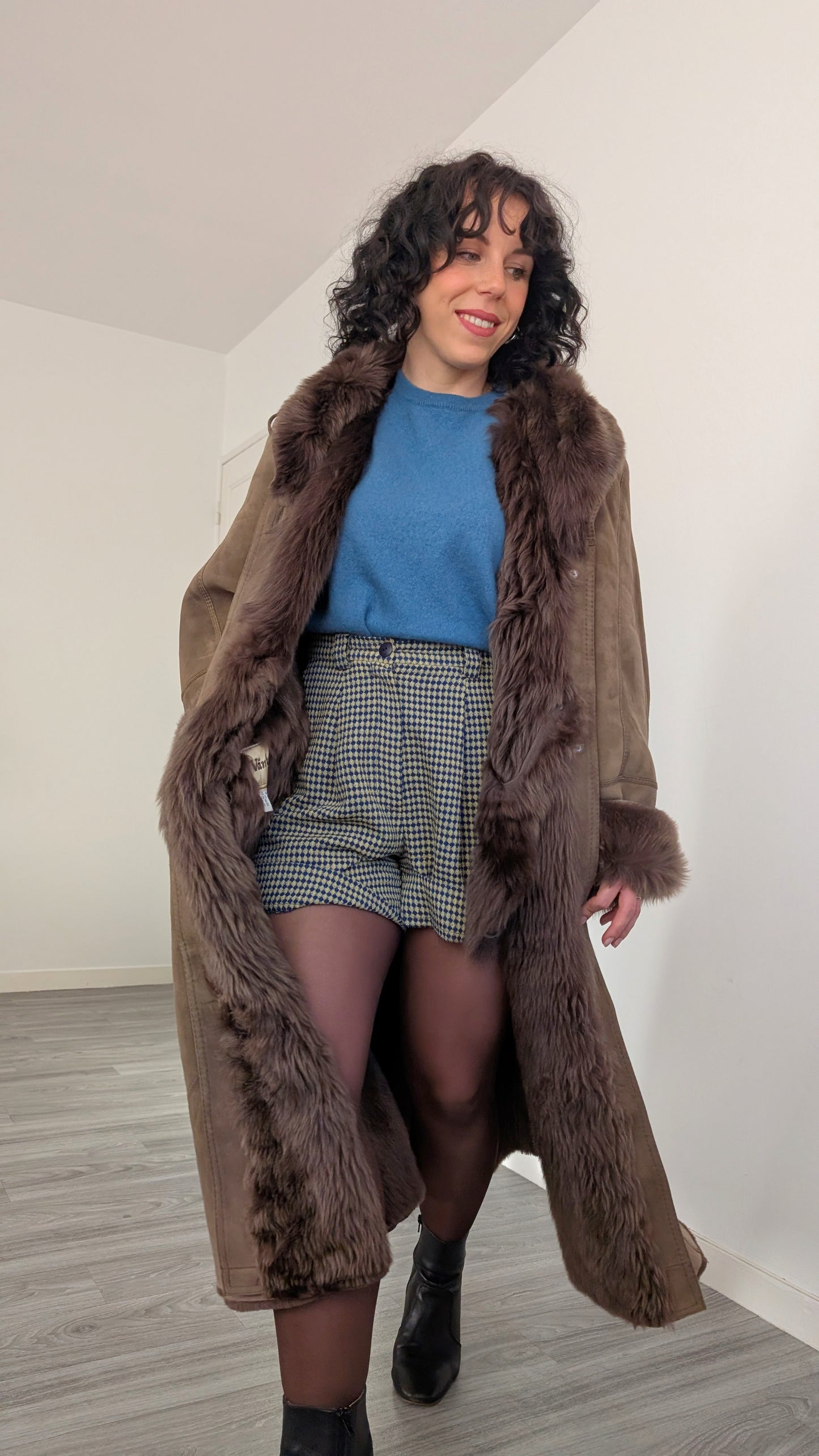 Manteau peau lainée mouton T40-42