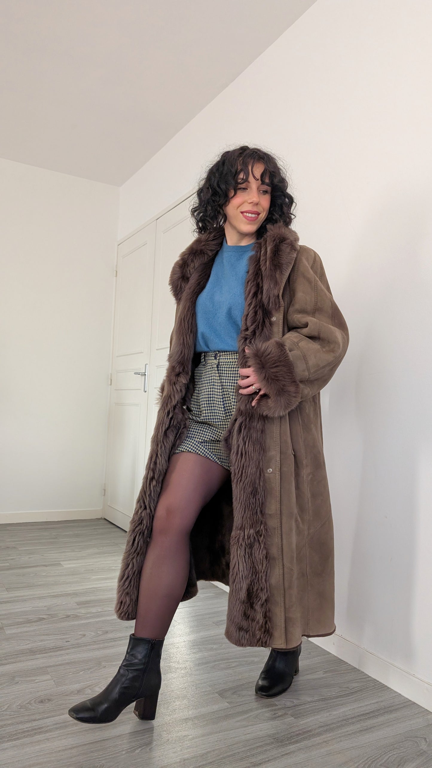 Manteau peau lainée mouton T40-42