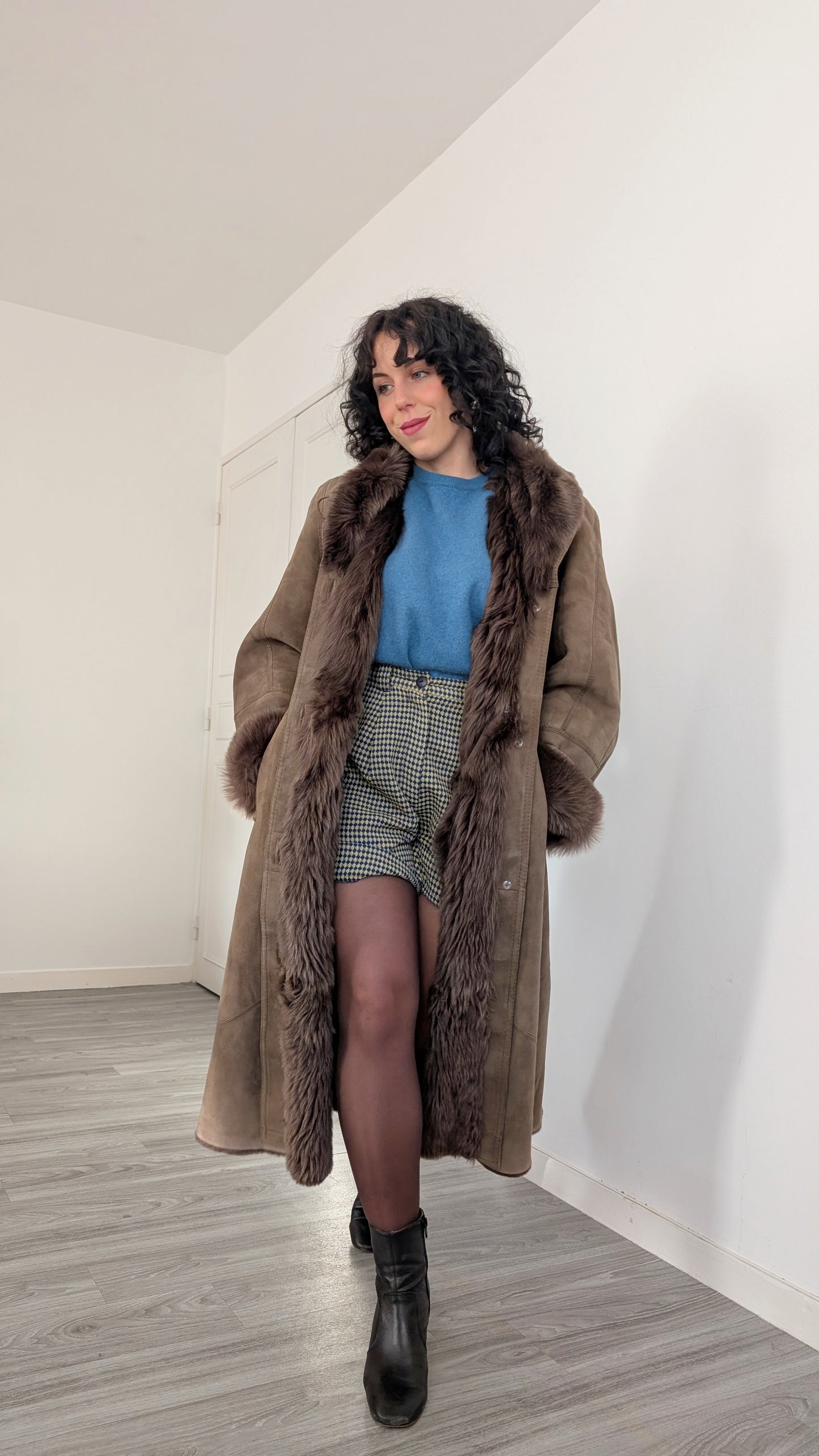 Manteau peau lainée mouton T40-42