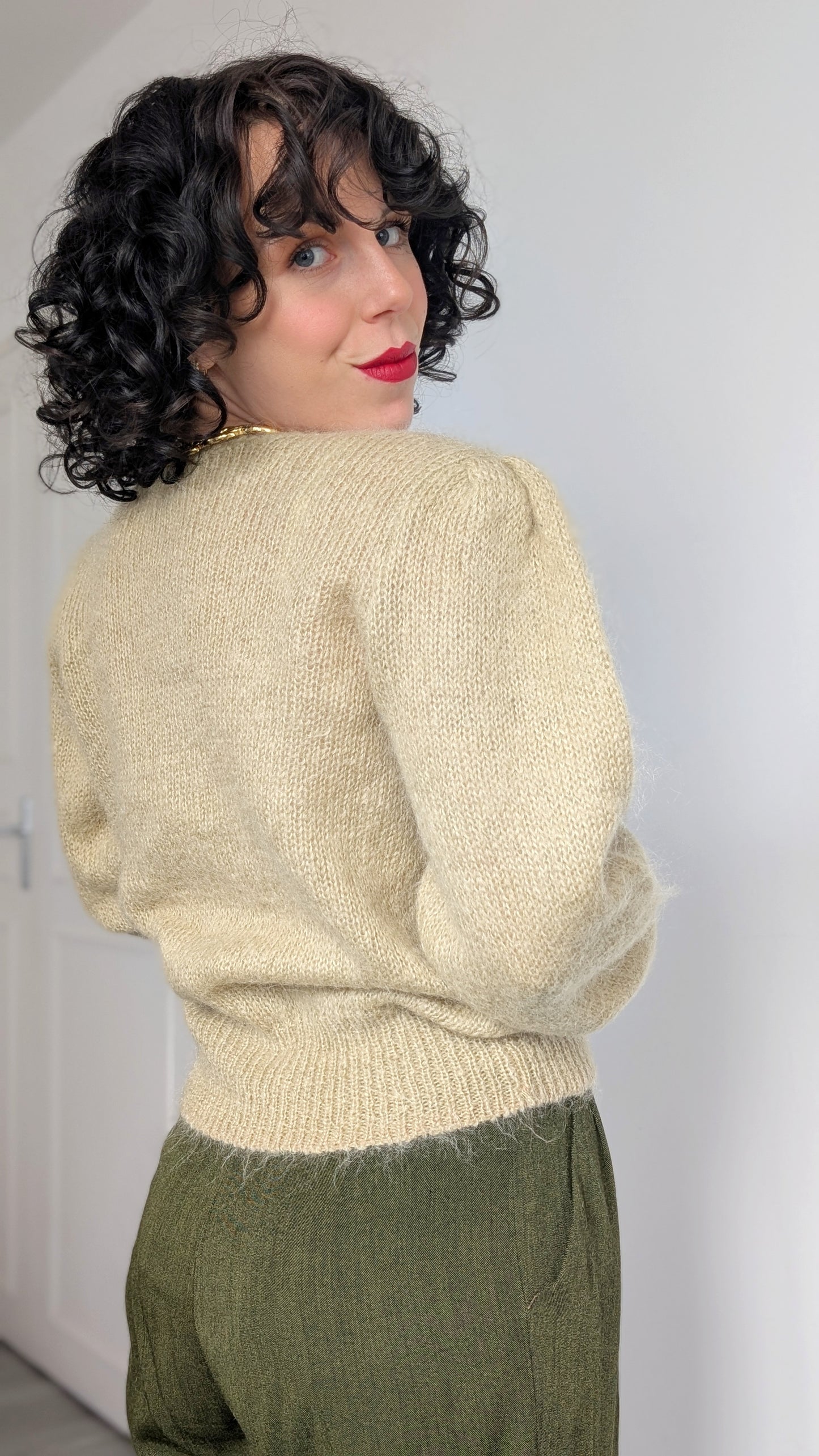 Cardigan laine 80s T38-40