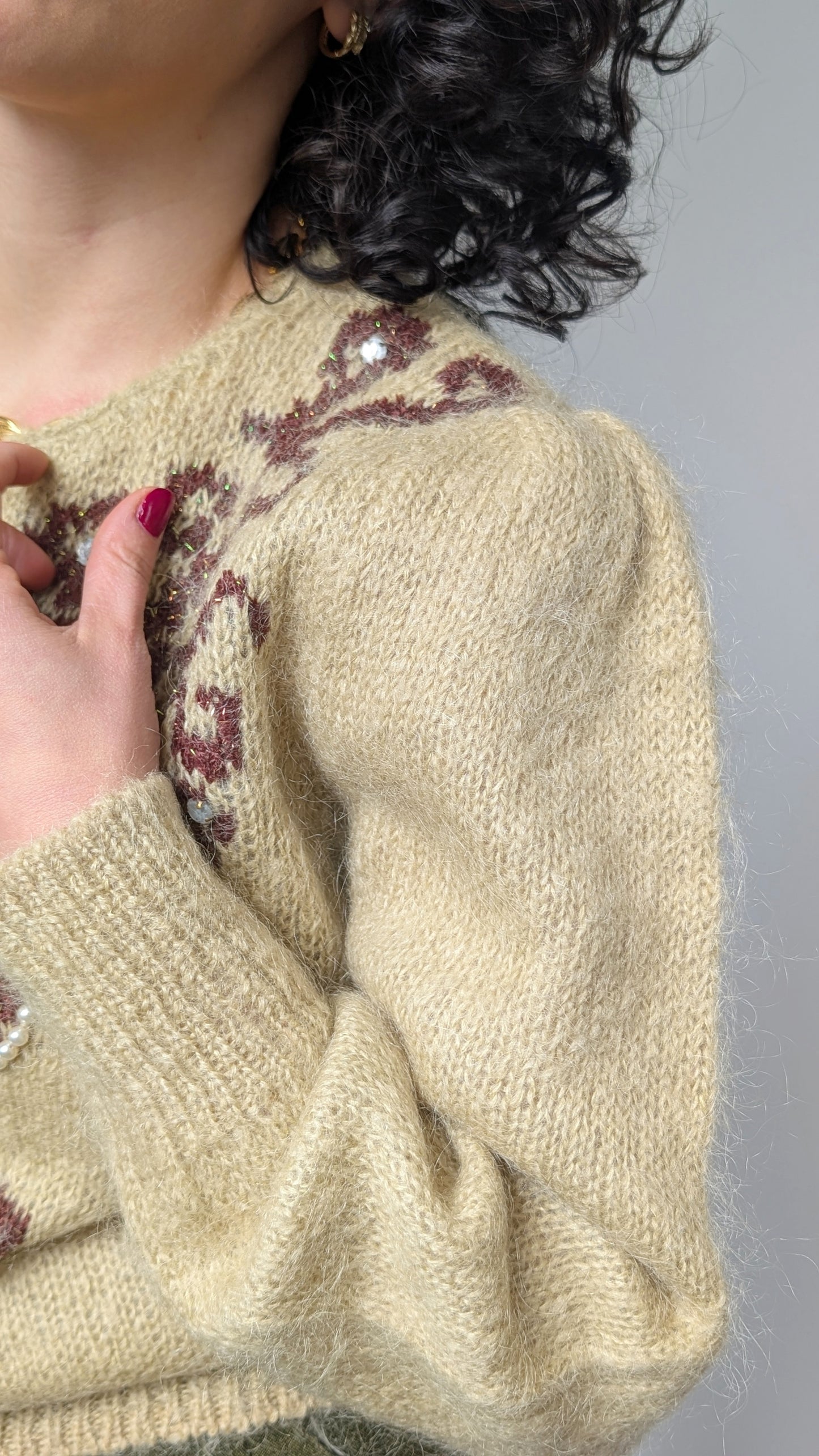 Cardigan laine 80s T38-40