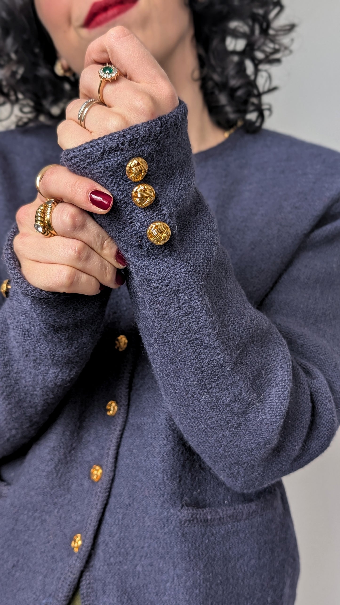 Cardigan pure laine 80s T36