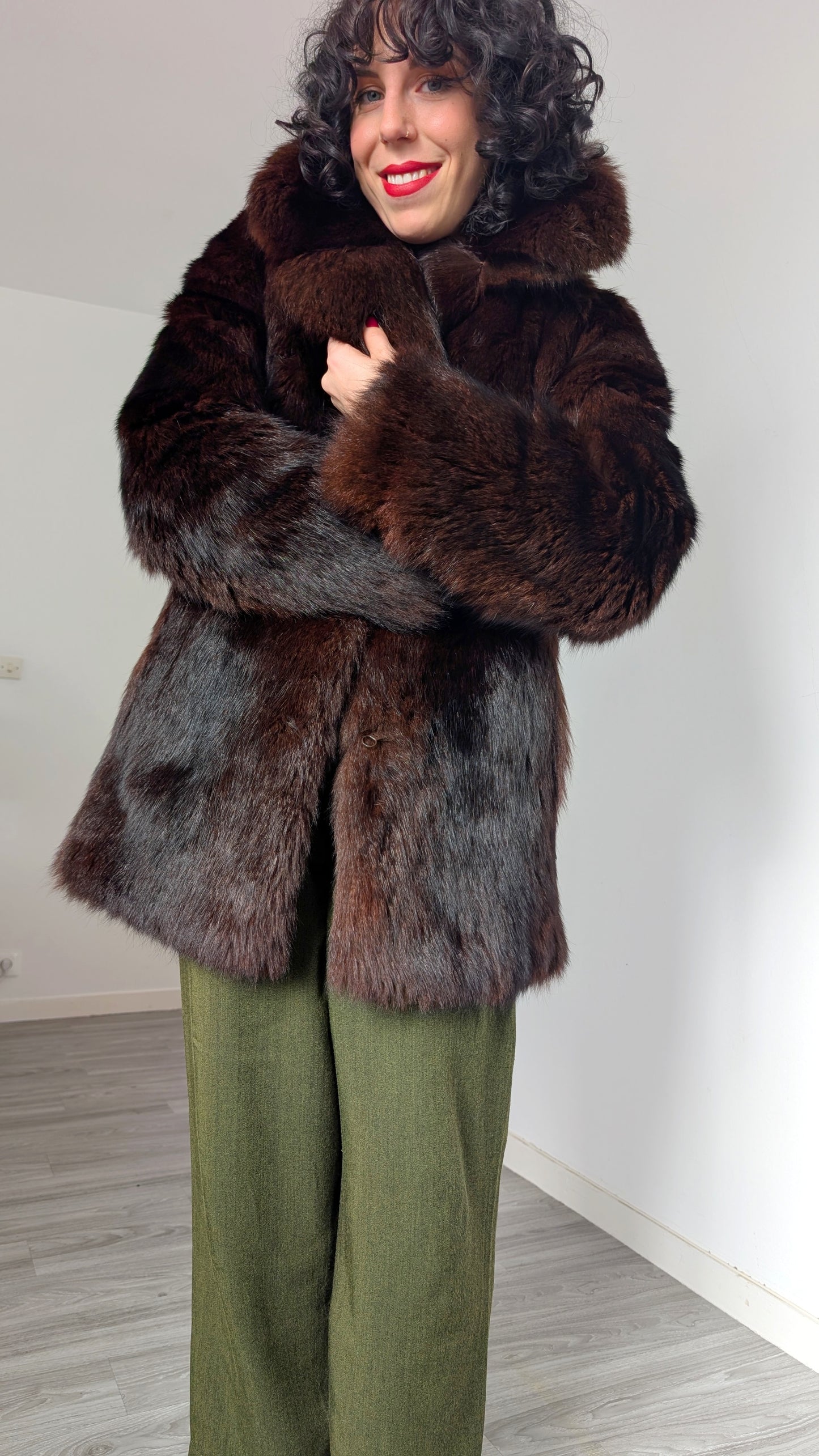 Manteau fourrure 70s T36