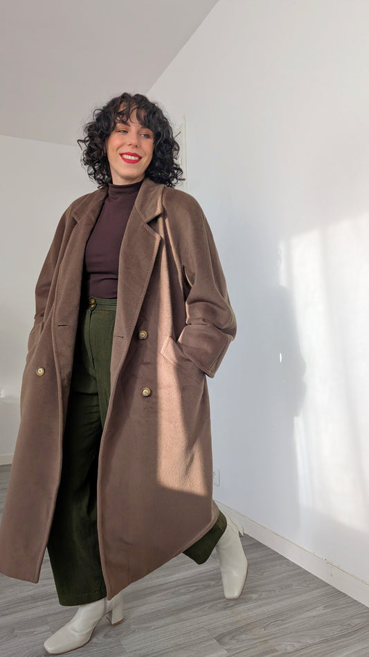 Manteau pure laine 80s T40-42